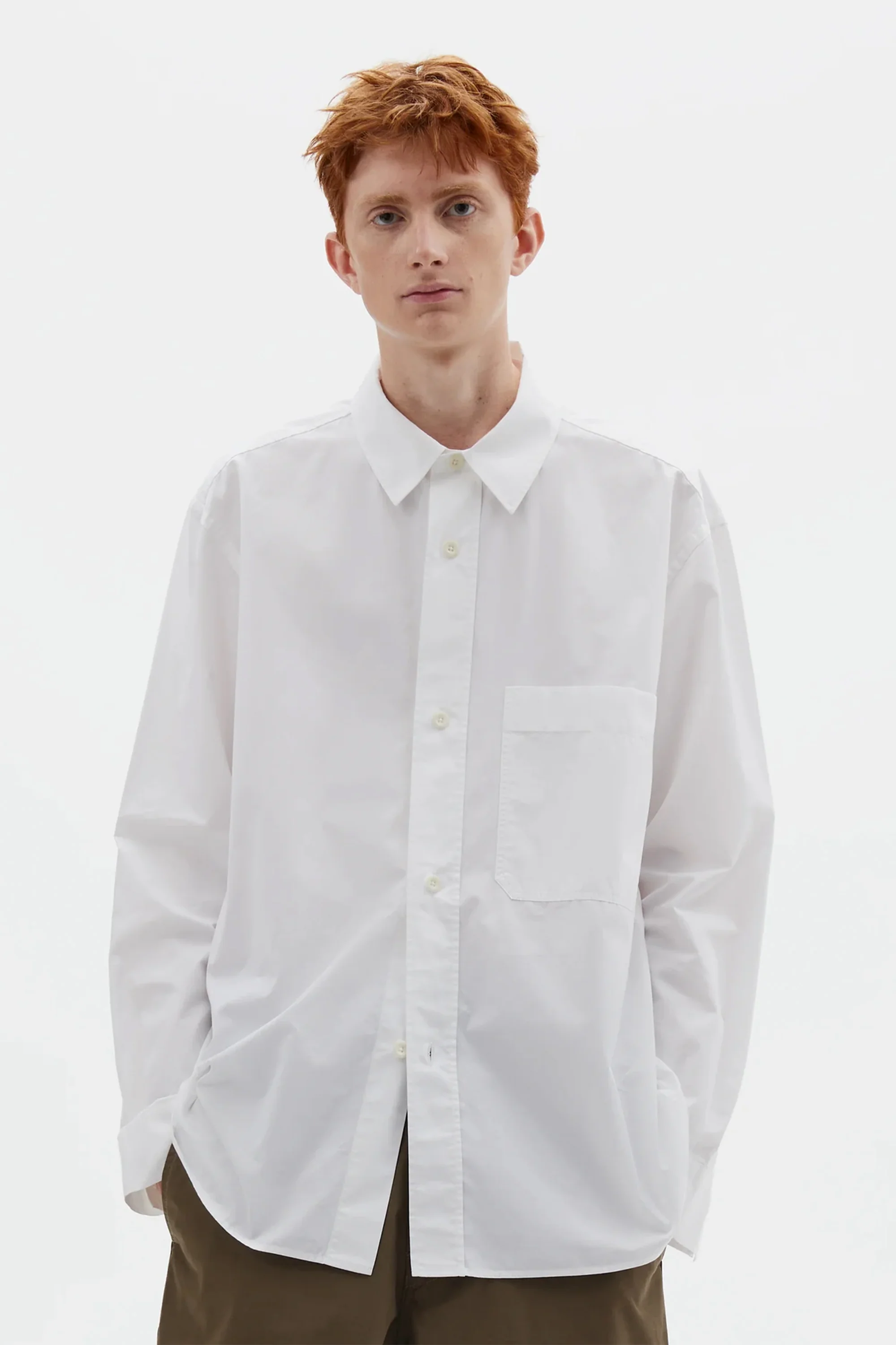 Basic Shirt Compact Cotton Poplin White - Image 2
