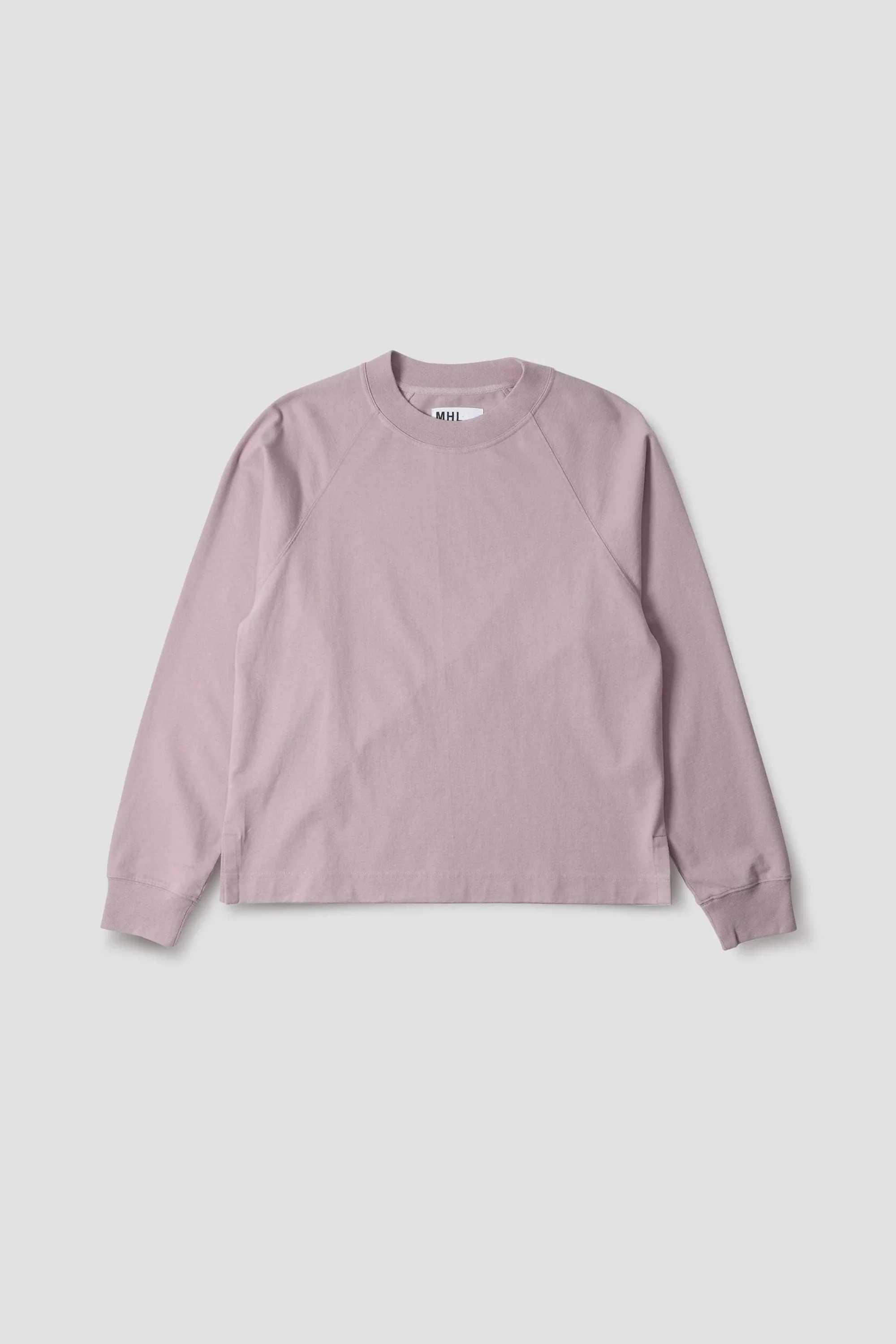 Mock Neck T-Shirt Dry Cotton Jersey Heather - Image 5