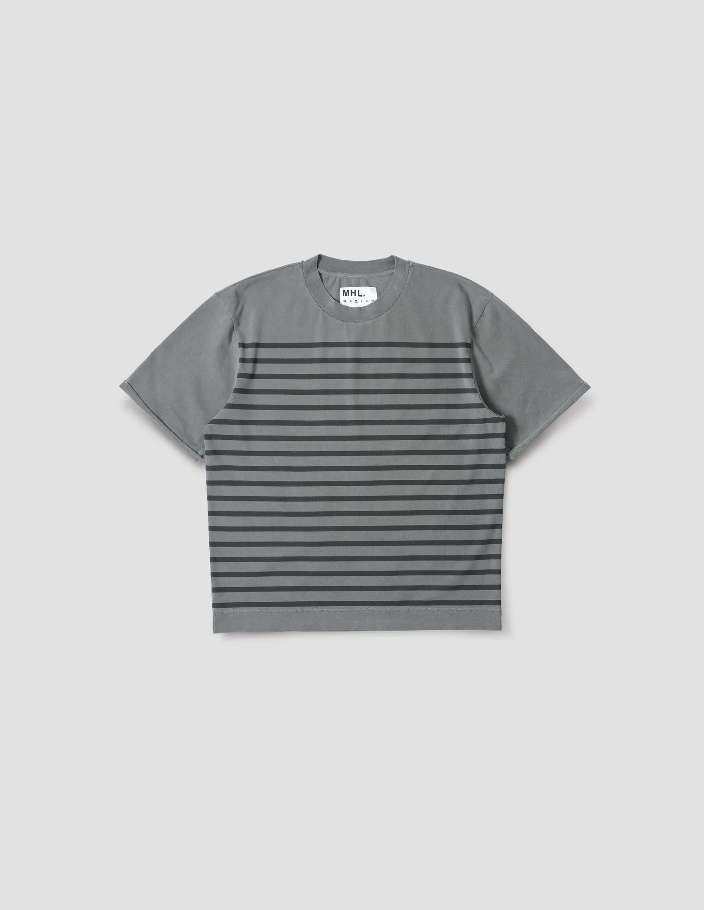 Overdye Stripe T-Shirt Lightweight Dry Jersey Carbon/ Black - Image 6
