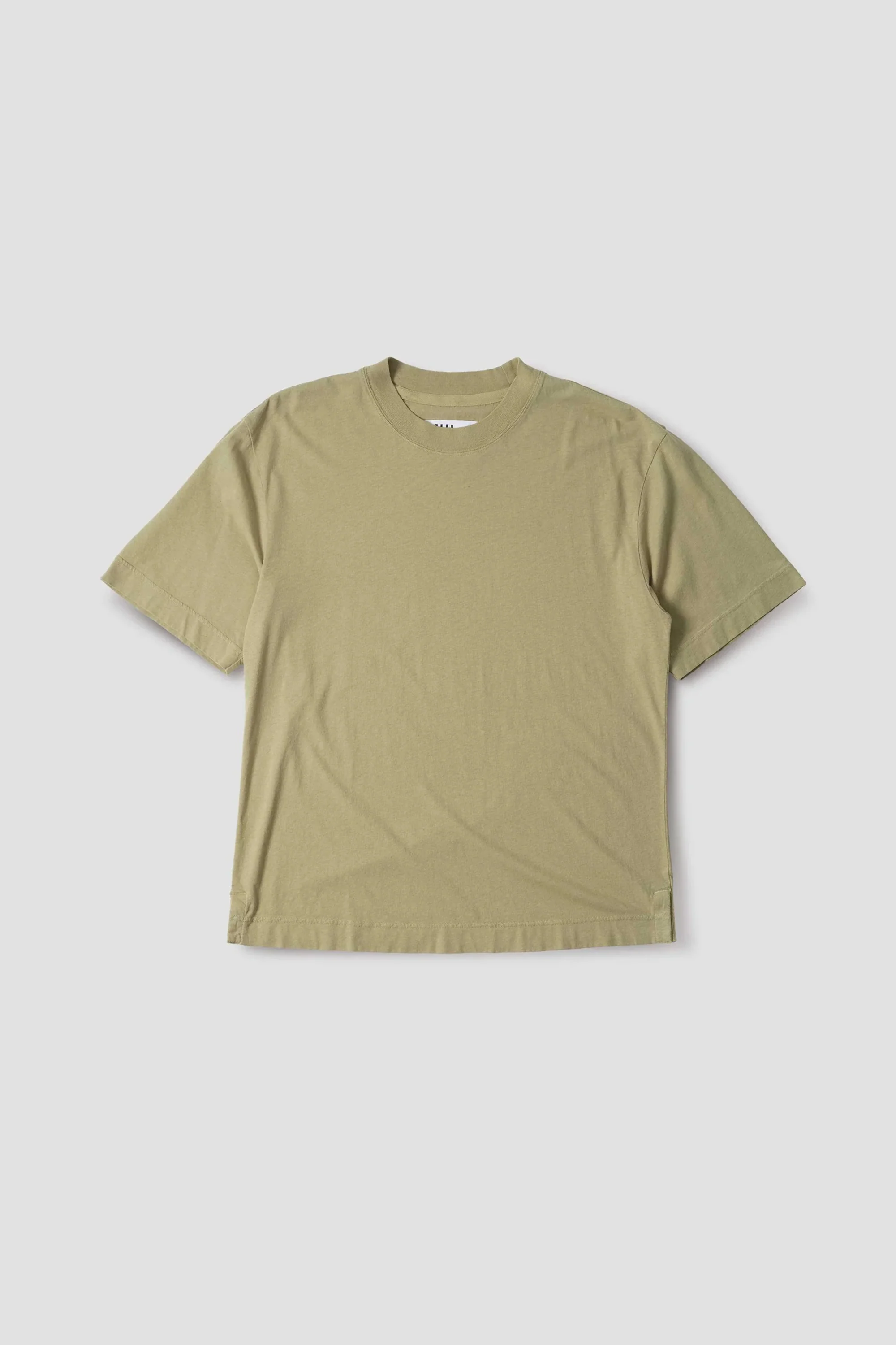 Simple T-Shirt Organic Cotton Linen Jersey Pale Green - Image 5