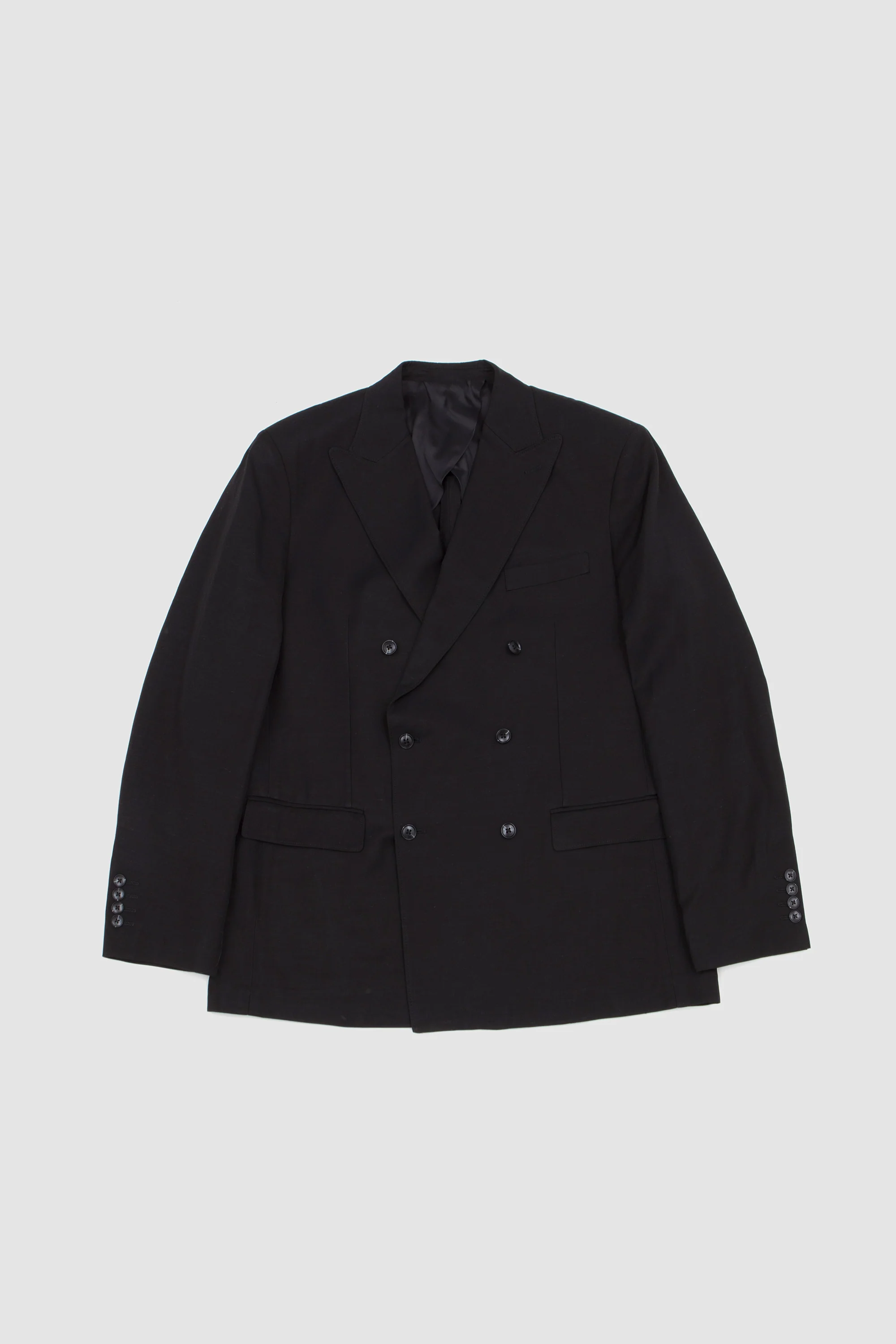 Double Breasted Suit Jacket Black - Image 2