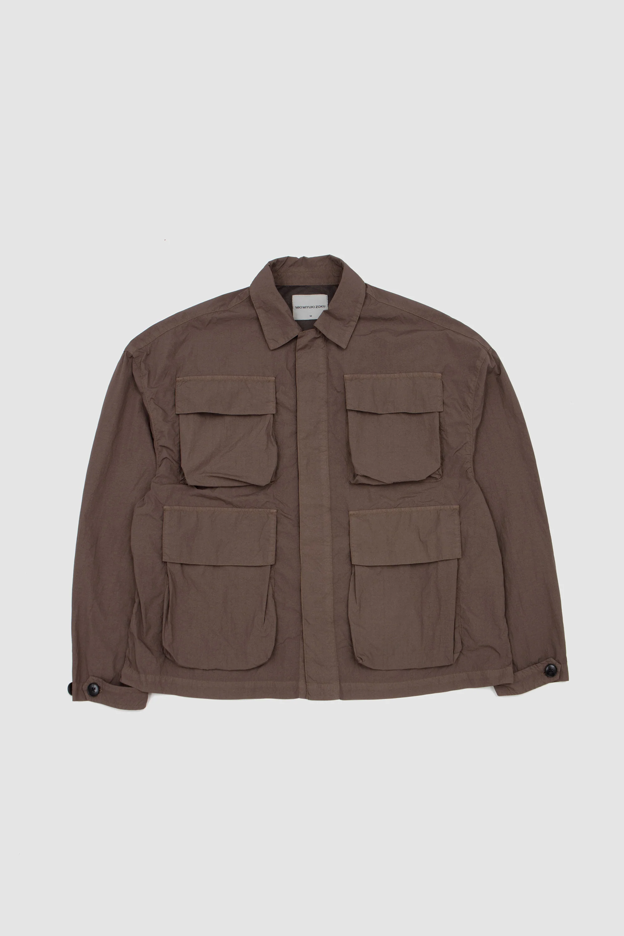 Garment Dye Box Overshirt Deep Khaki - Image 2
