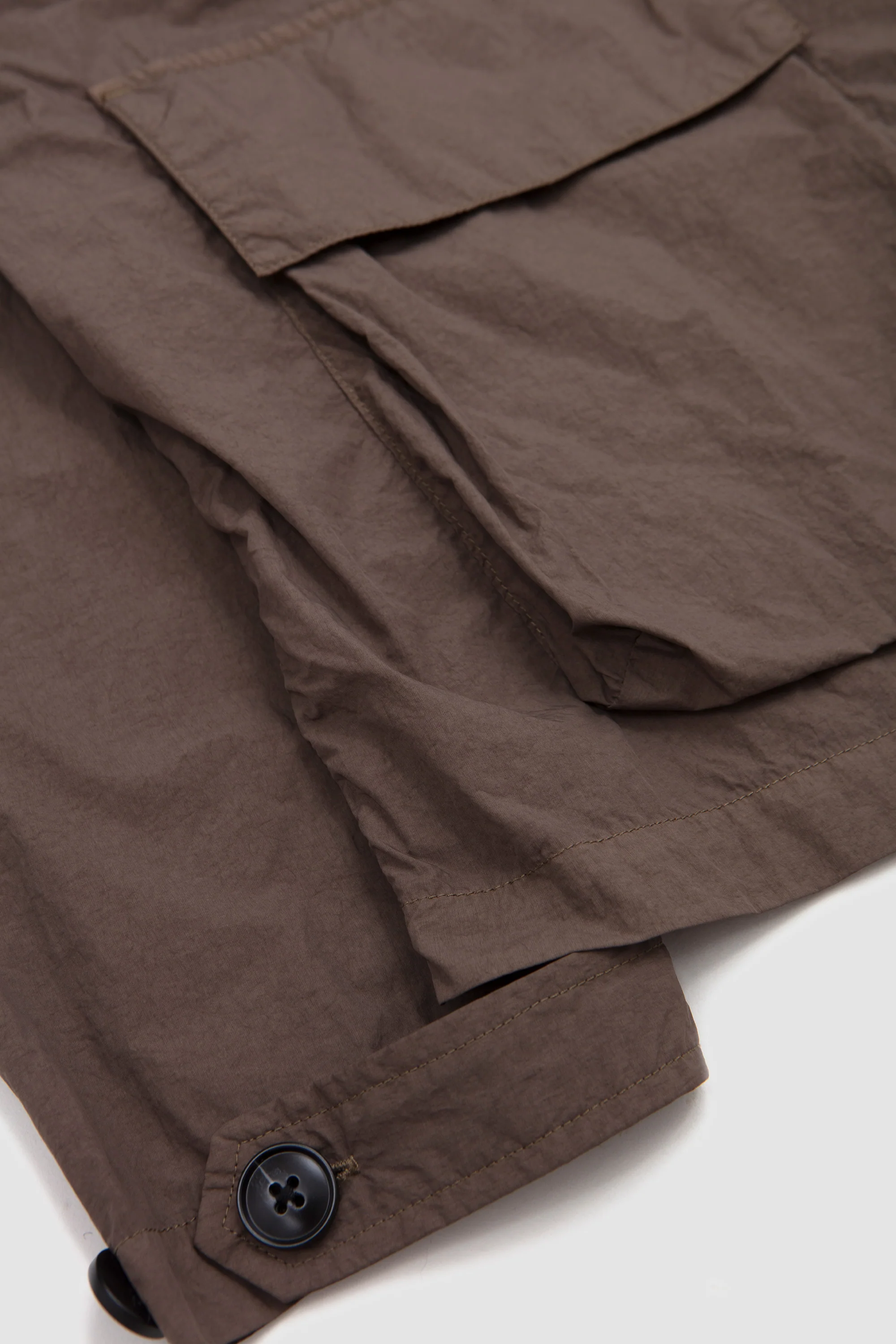 Garment Dye Box Overshirt Deep Khaki - Image 4