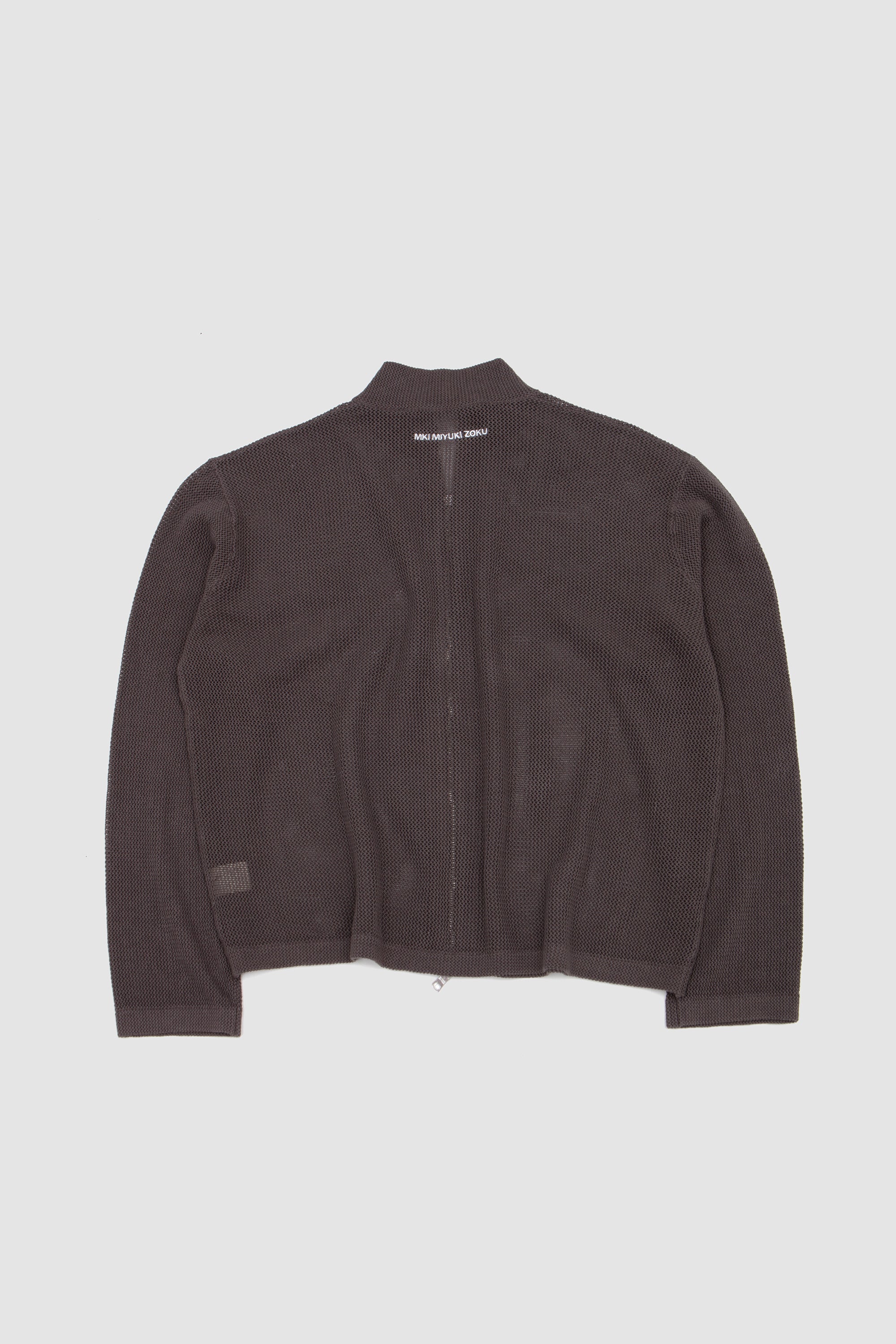 Linen Loose Knit Track Jacket Espresso - Image 5