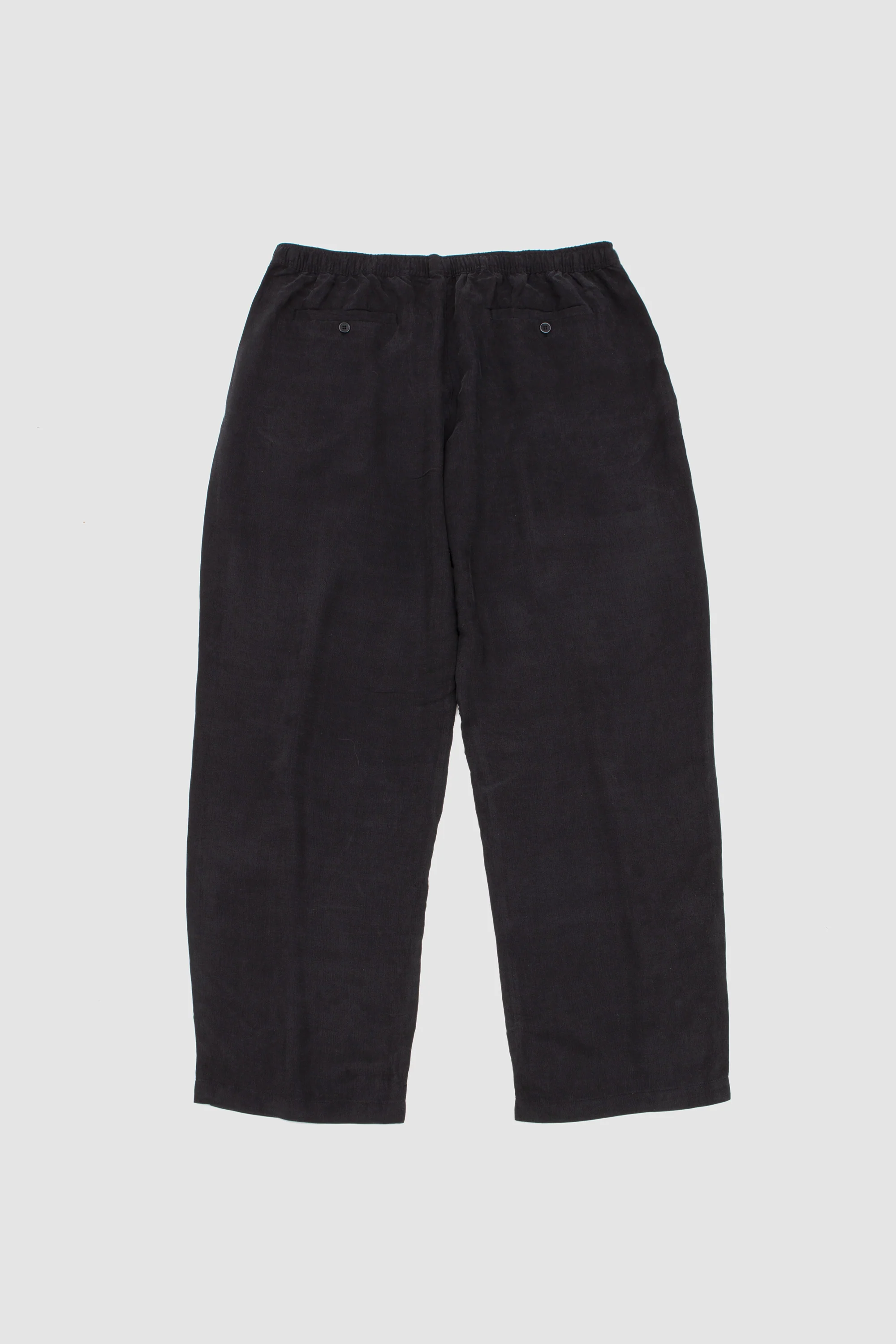Ribbed Cupro Wide Leg Pants Sueded Black - Image 5