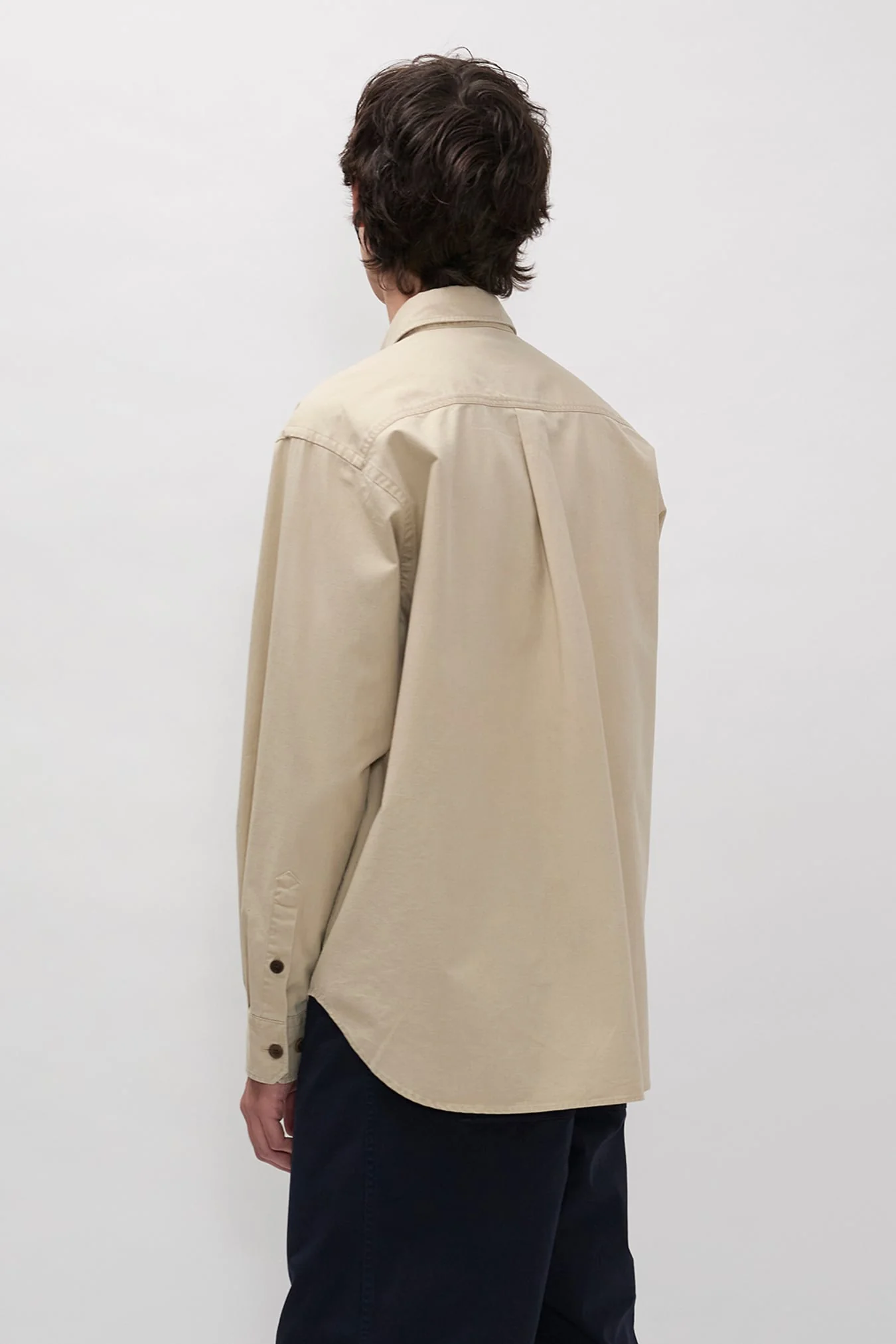 Espevik Faded Pigment Dyed Oversize Utility Shirt Tan - Image 6
