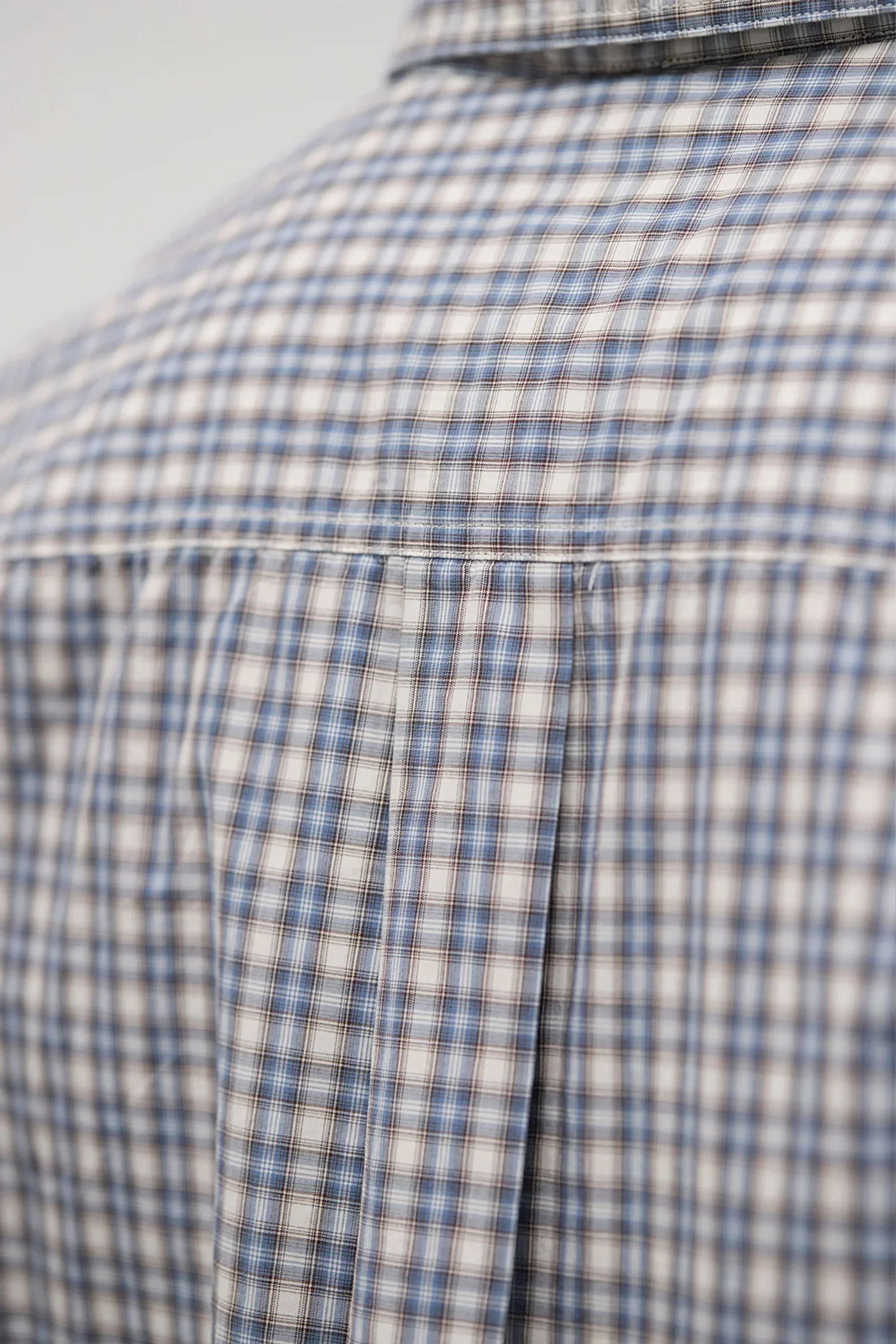Falster Fine Check Oversize Shirt Cerulean - Image 5