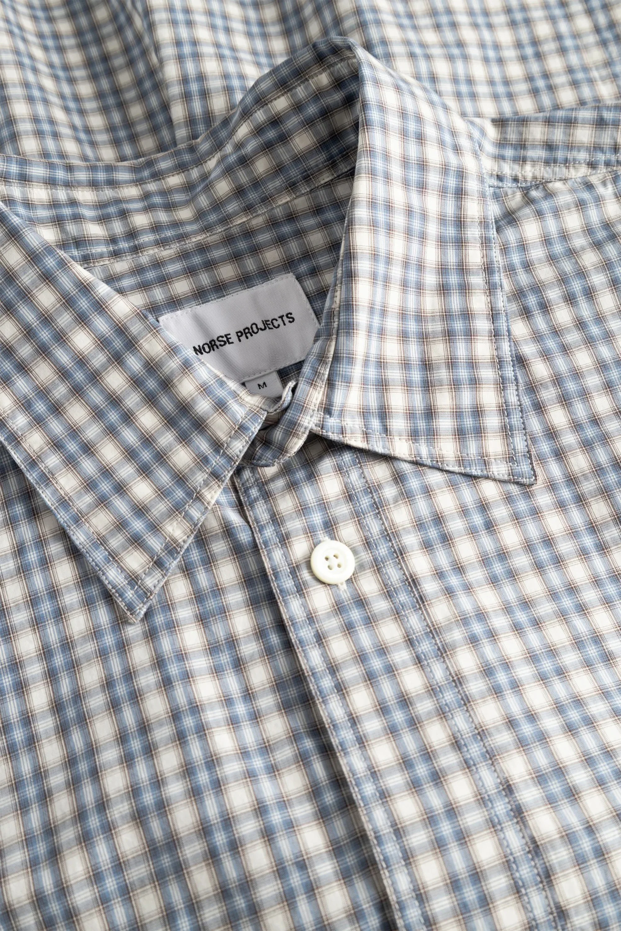 Falster Fine Check Oversize Shirt Cerulean - Image 7