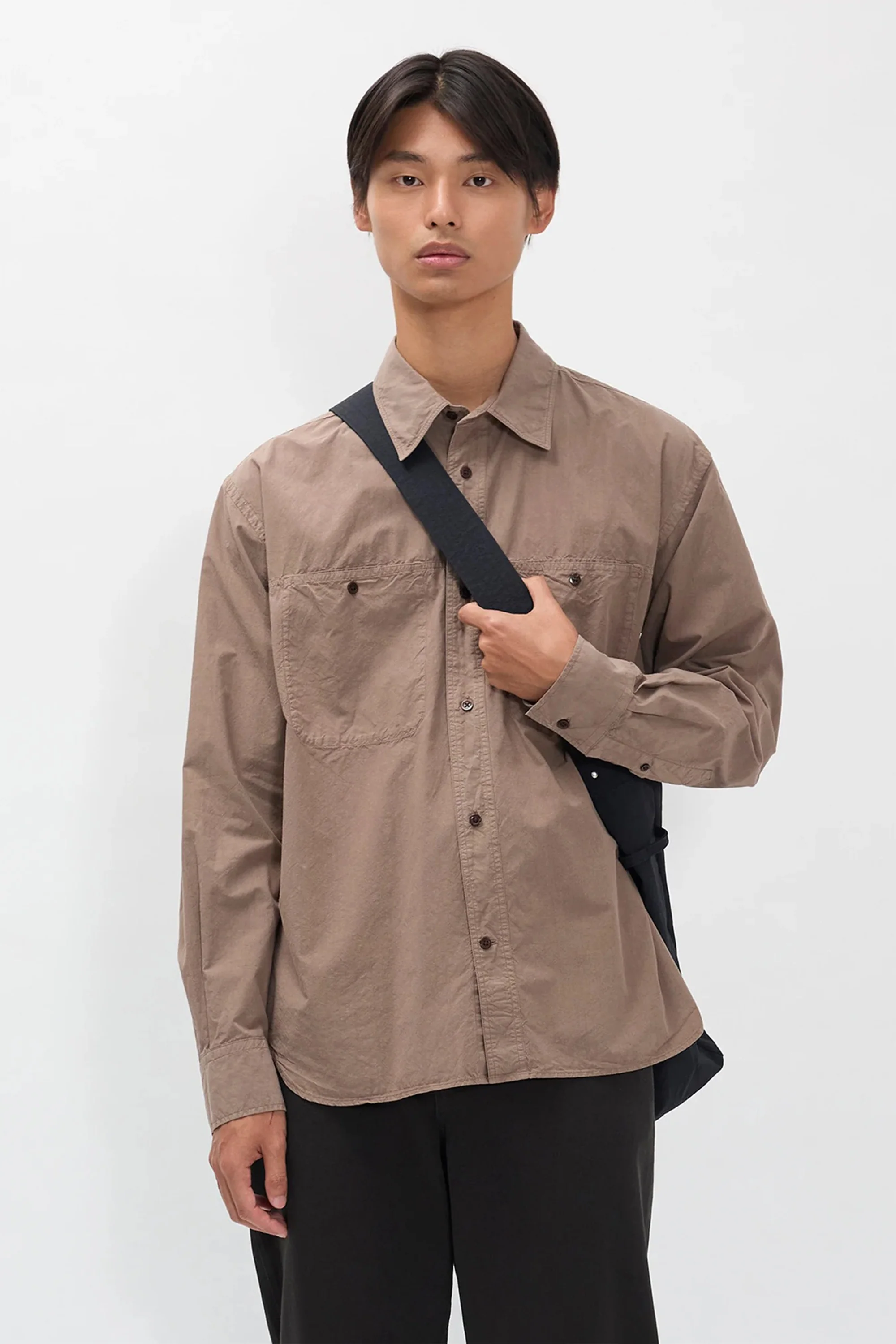 Falster Tencel Oversize Shirt Walnut - Image 2