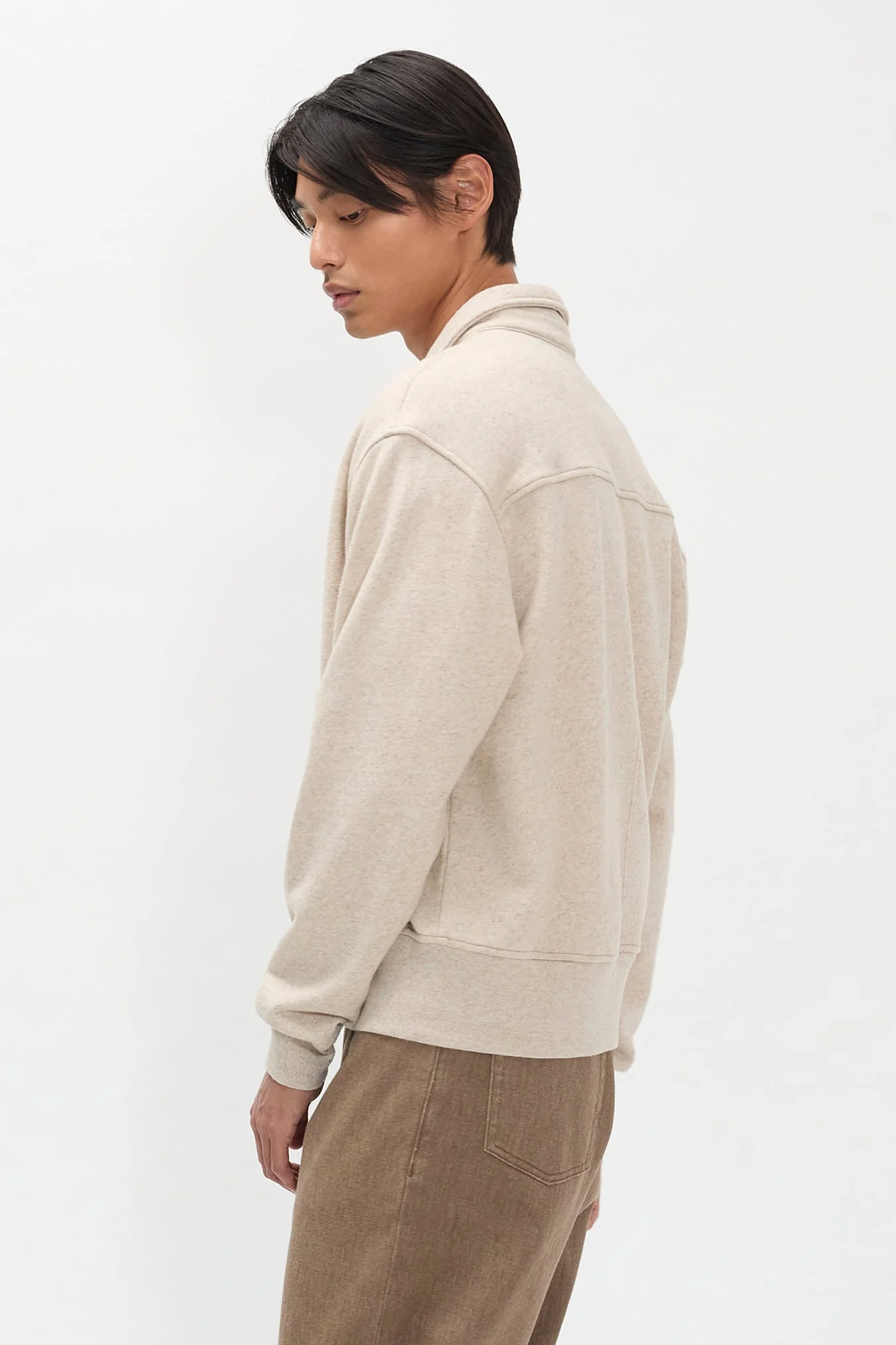 Fynshav Cotton Linen Loopback Jacket Natural - Image 3
