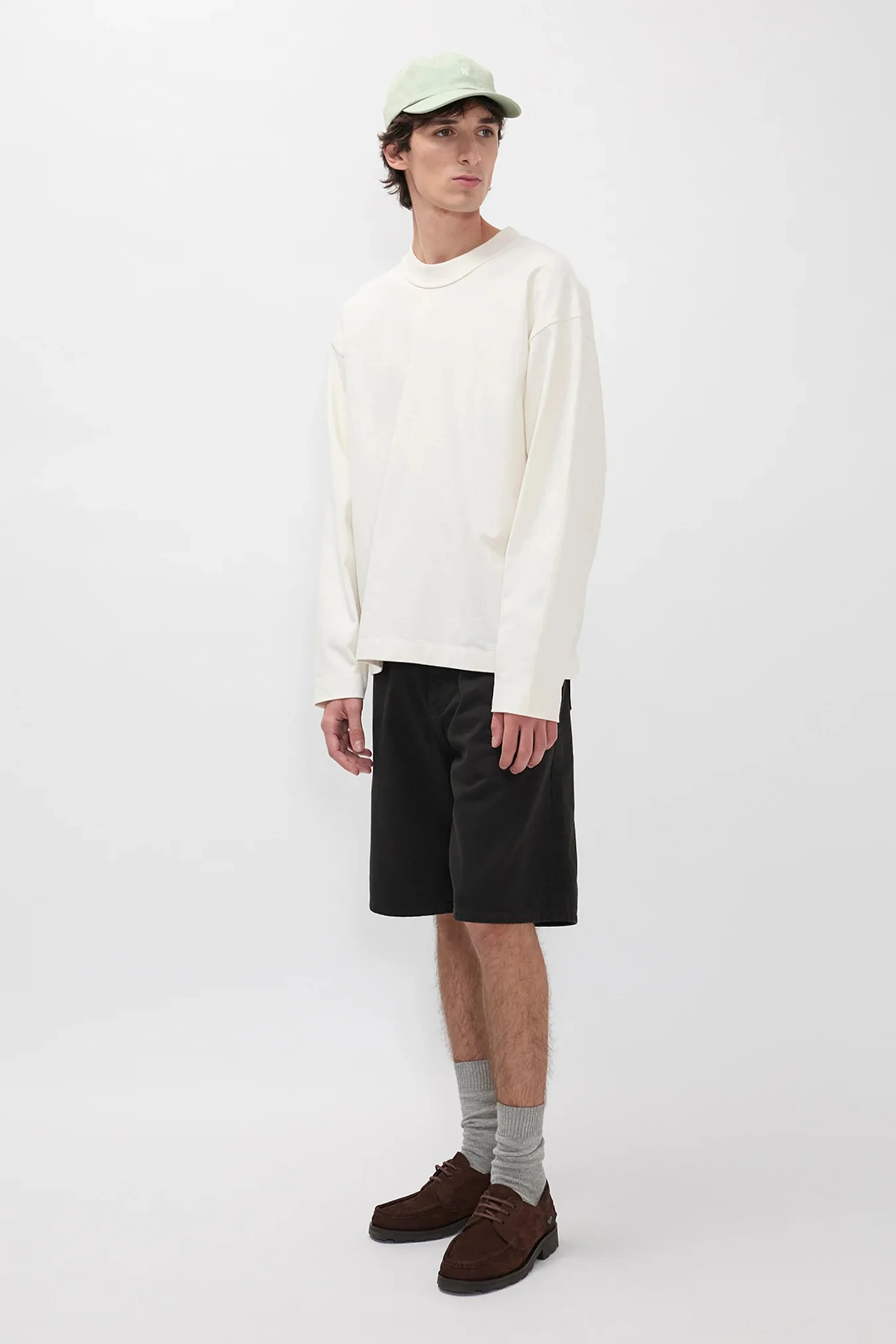 Isefjord Compact Cotton LS T-Shirt Ecru - Image 3