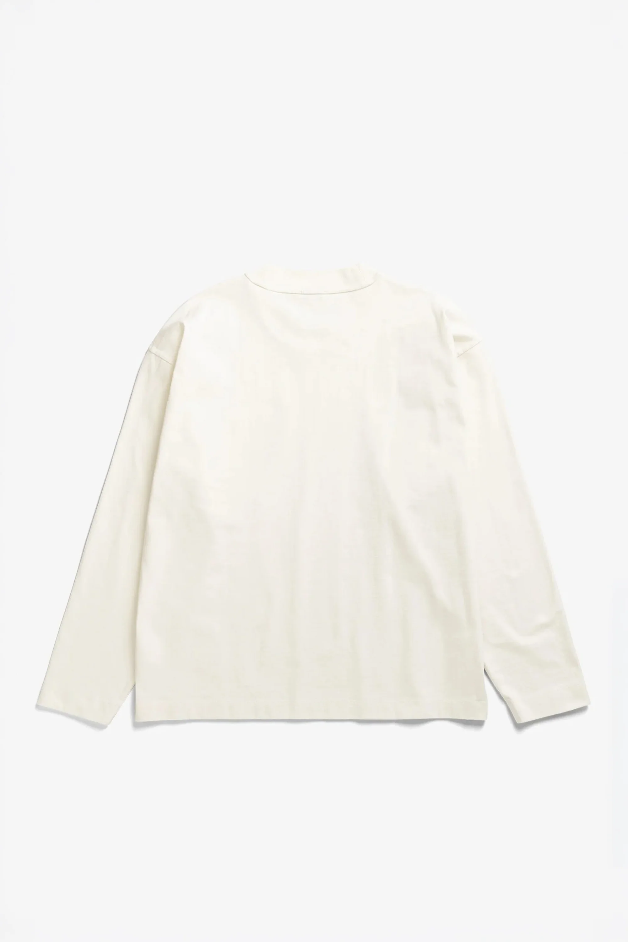 Isefjord Compact Cotton LS T-Shirt Ecru - Image 8