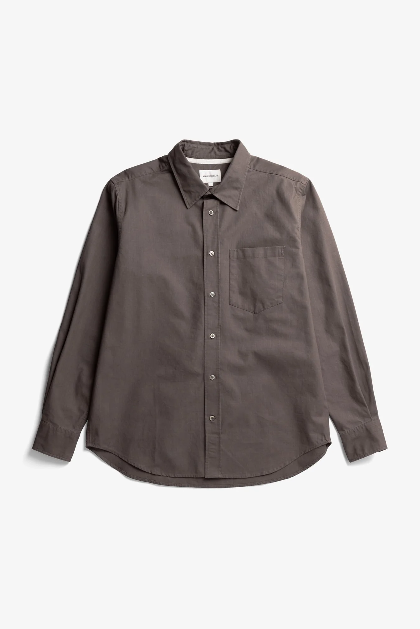 Kongshoved Cotton Faded Pigment Dyed Relaxed Shirt Shale - Image 6