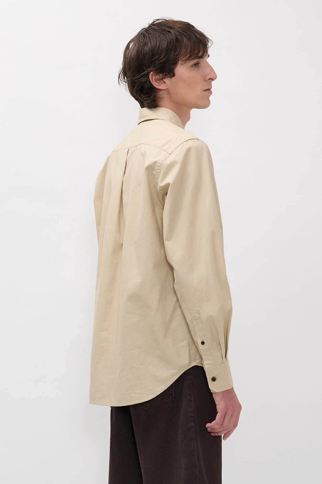 Kongshoved Cotton Faded Pigment Dyed Relaxed Shirt Tan - Image 5