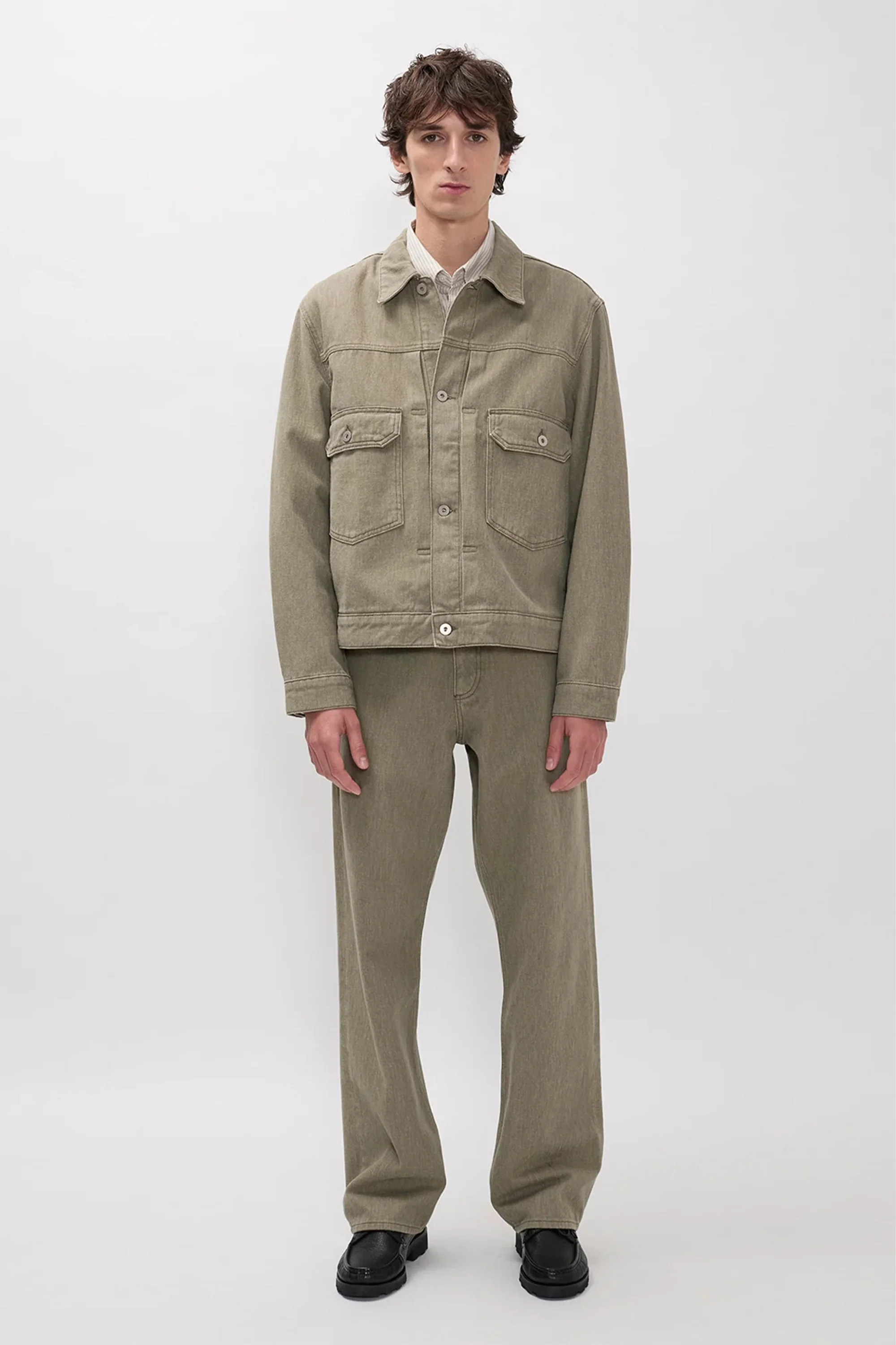 Korshavn Relaxed 5 Pocket Resist Dyed Twill Vetiver - Image 2