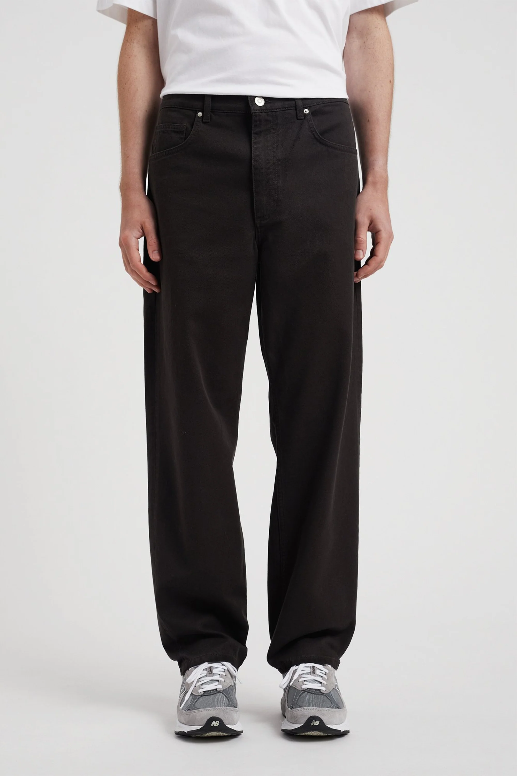 Mogens Relaxed 5 Pocket Heavy Twill Pants Black - Image 2