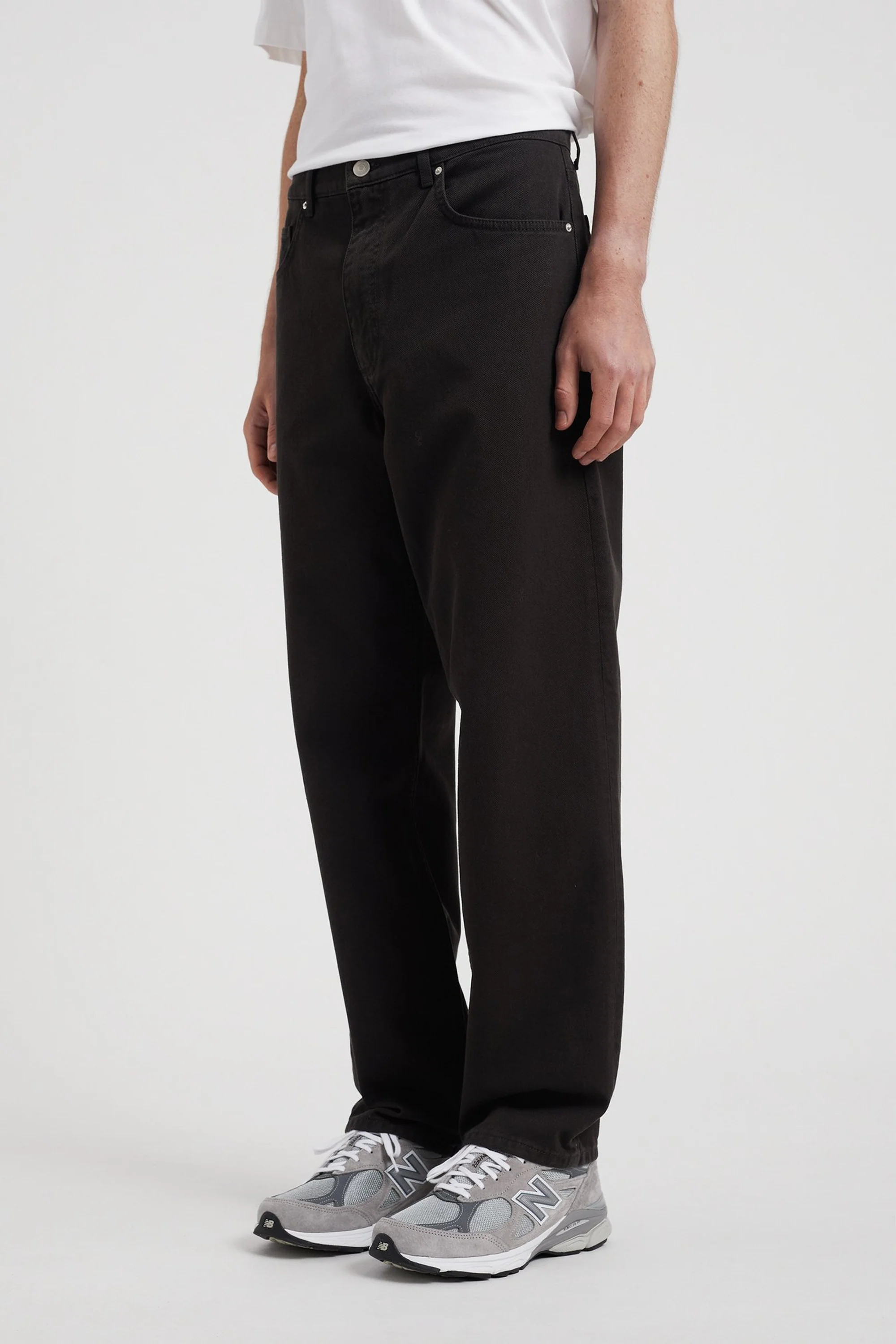Mogens Relaxed 5 Pocket Heavy Twill Pants Black - Image 3