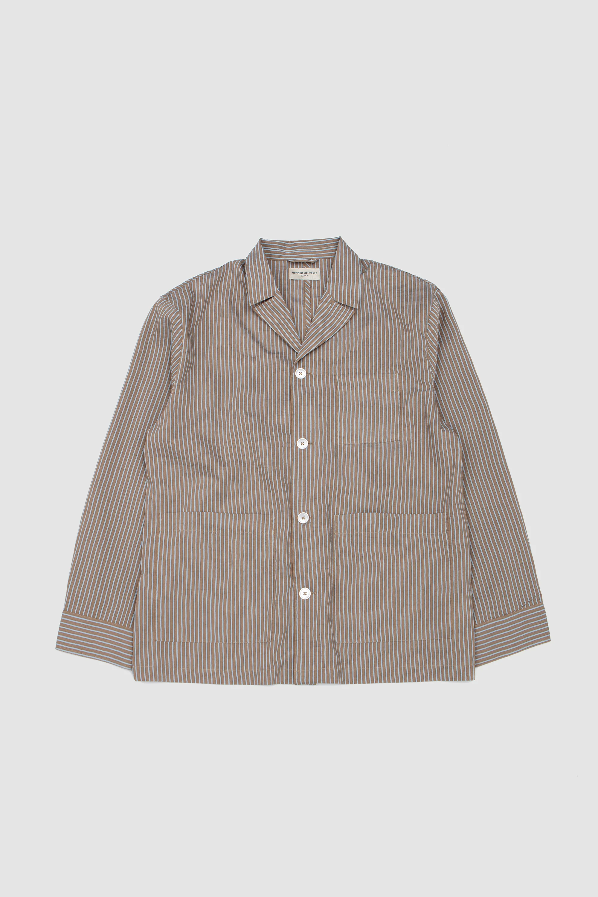 Sheldon Wrinkle Stripe Jacket Ginger/ Dream Blue