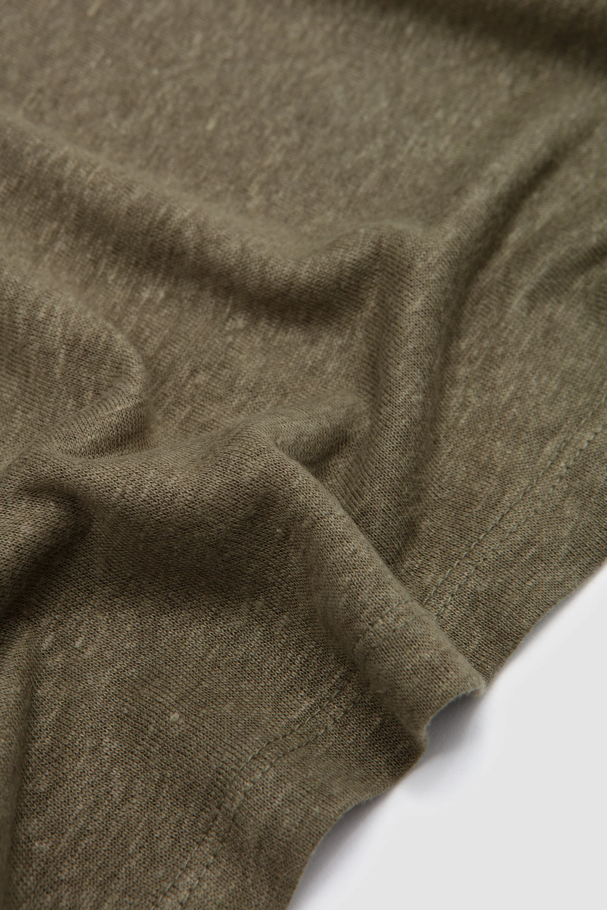 SS Tee Garment Dye Linen Burnt Olive - Image 3