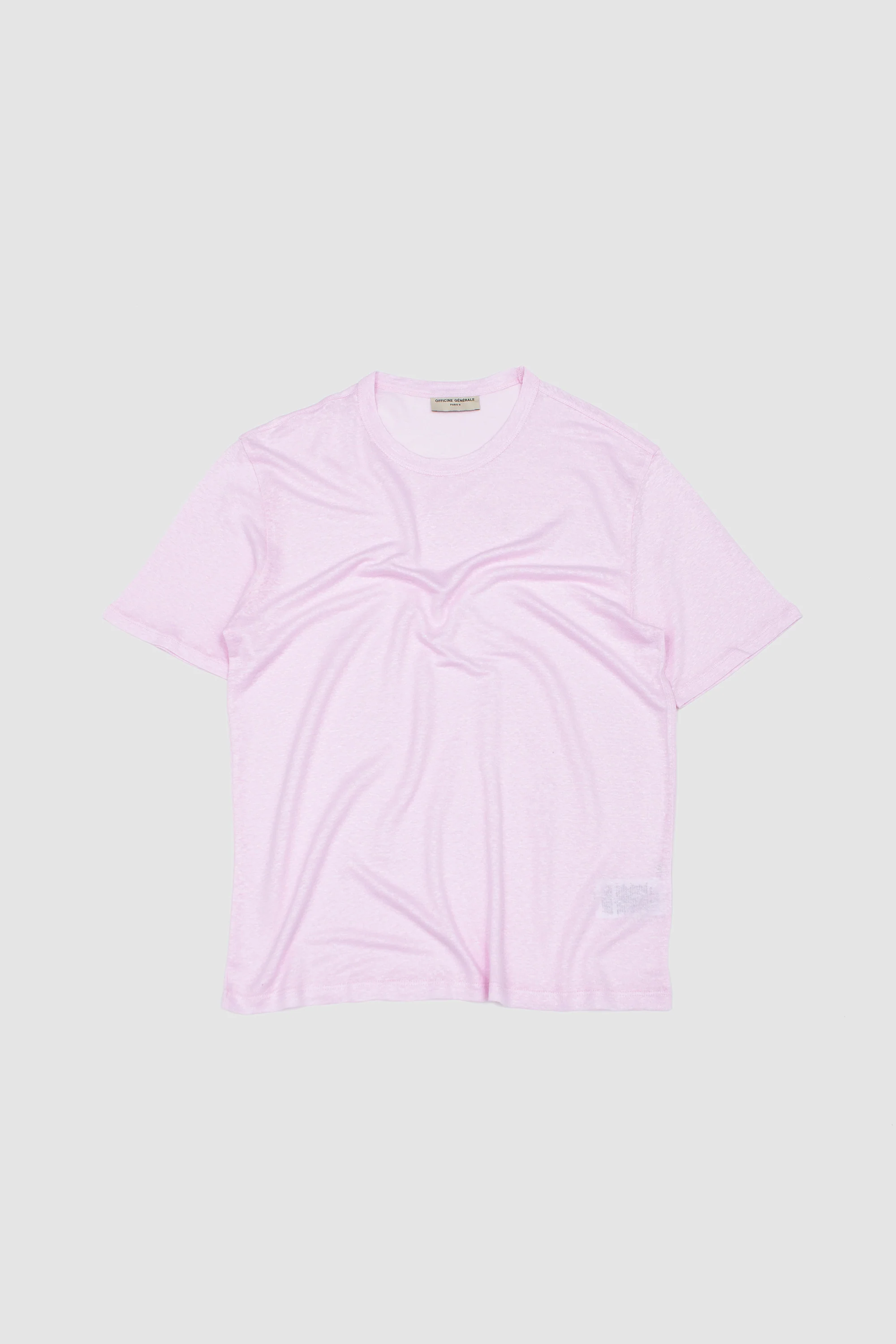 SS Tee Garment Dye Linen Pink Pastel - Image 2
