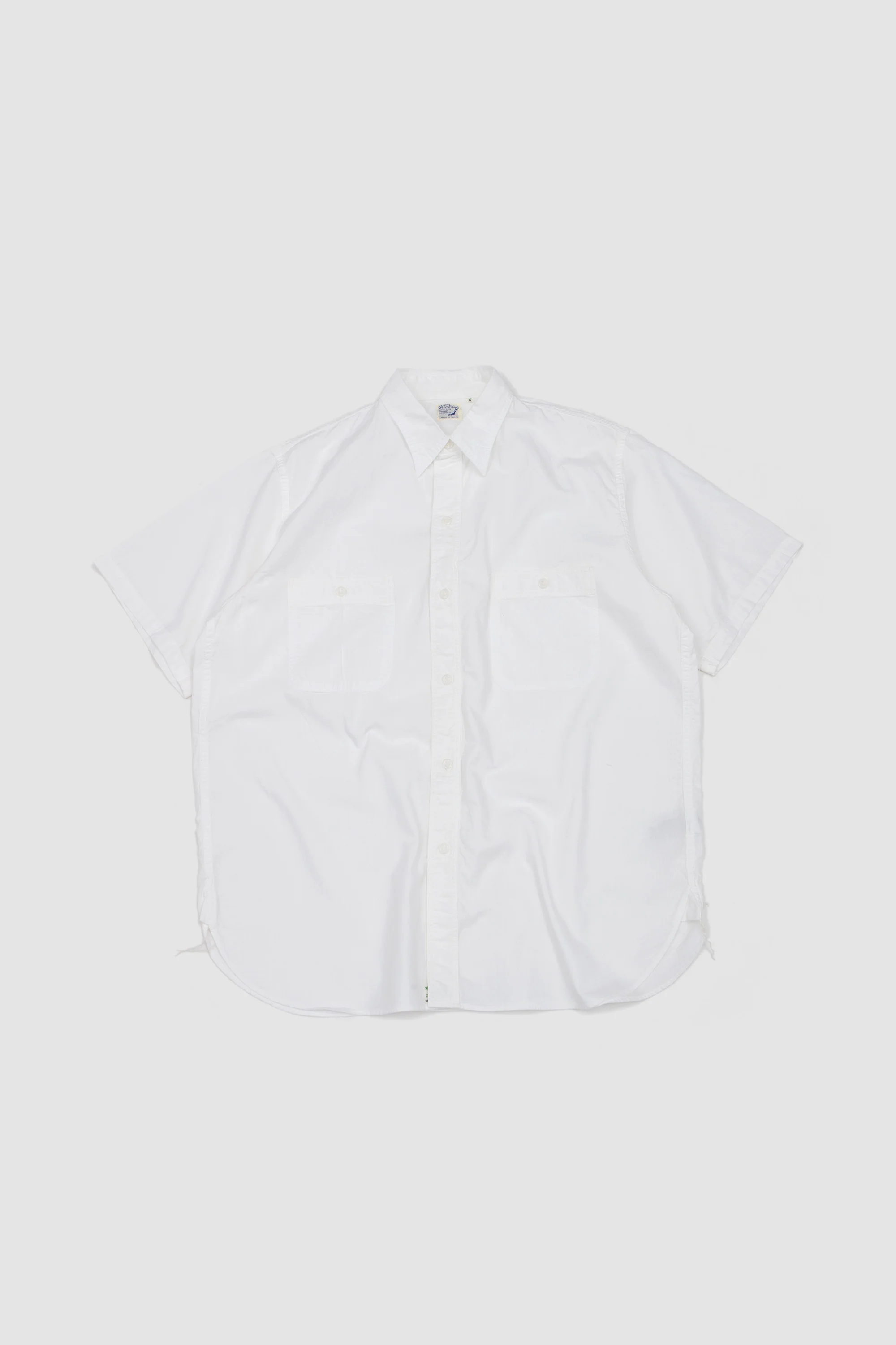 Short Sleeve Work Shirt White Chambray