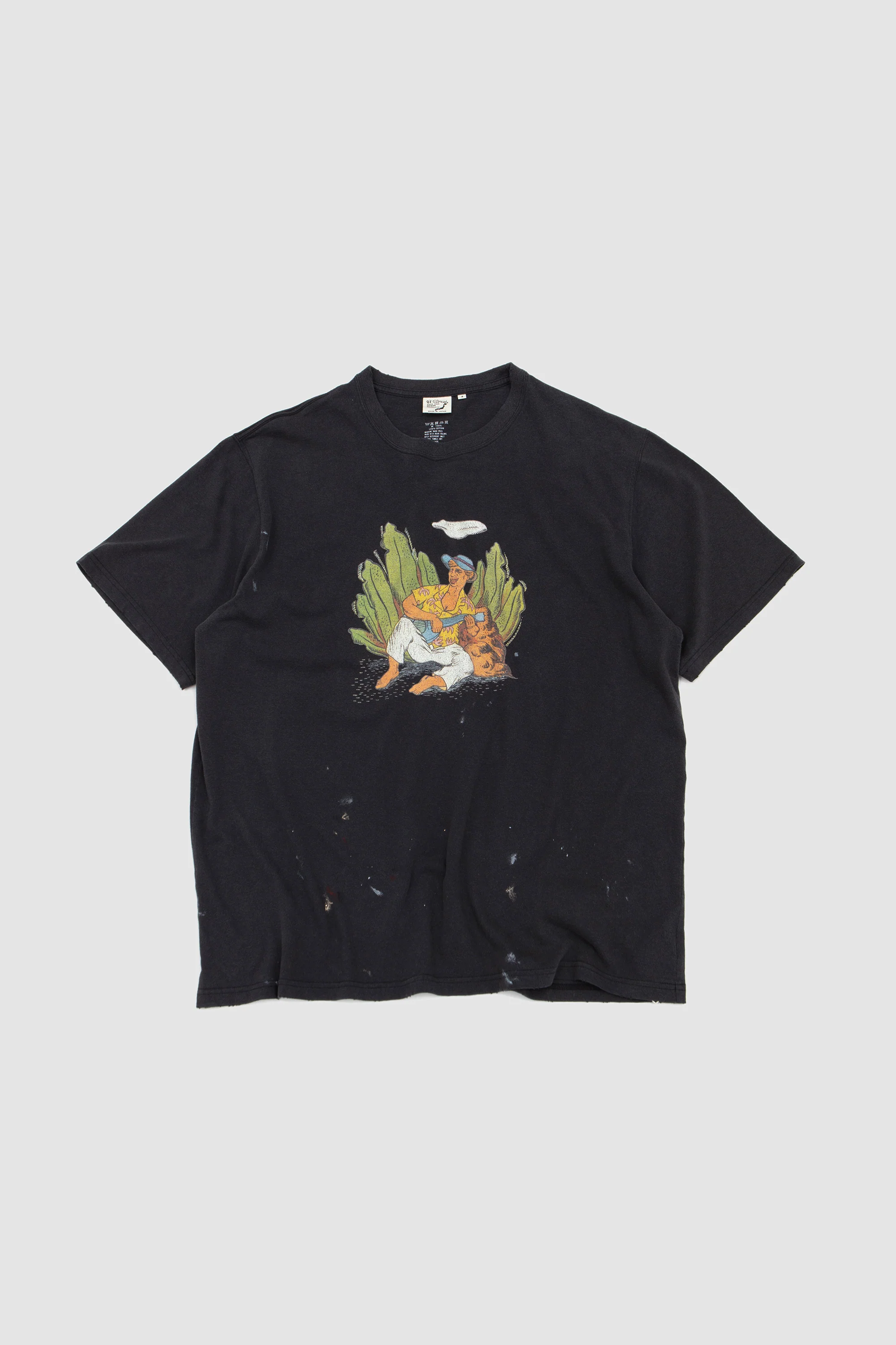 Vintage Fade Hawaiian T-Shirt Graphic_2 Black