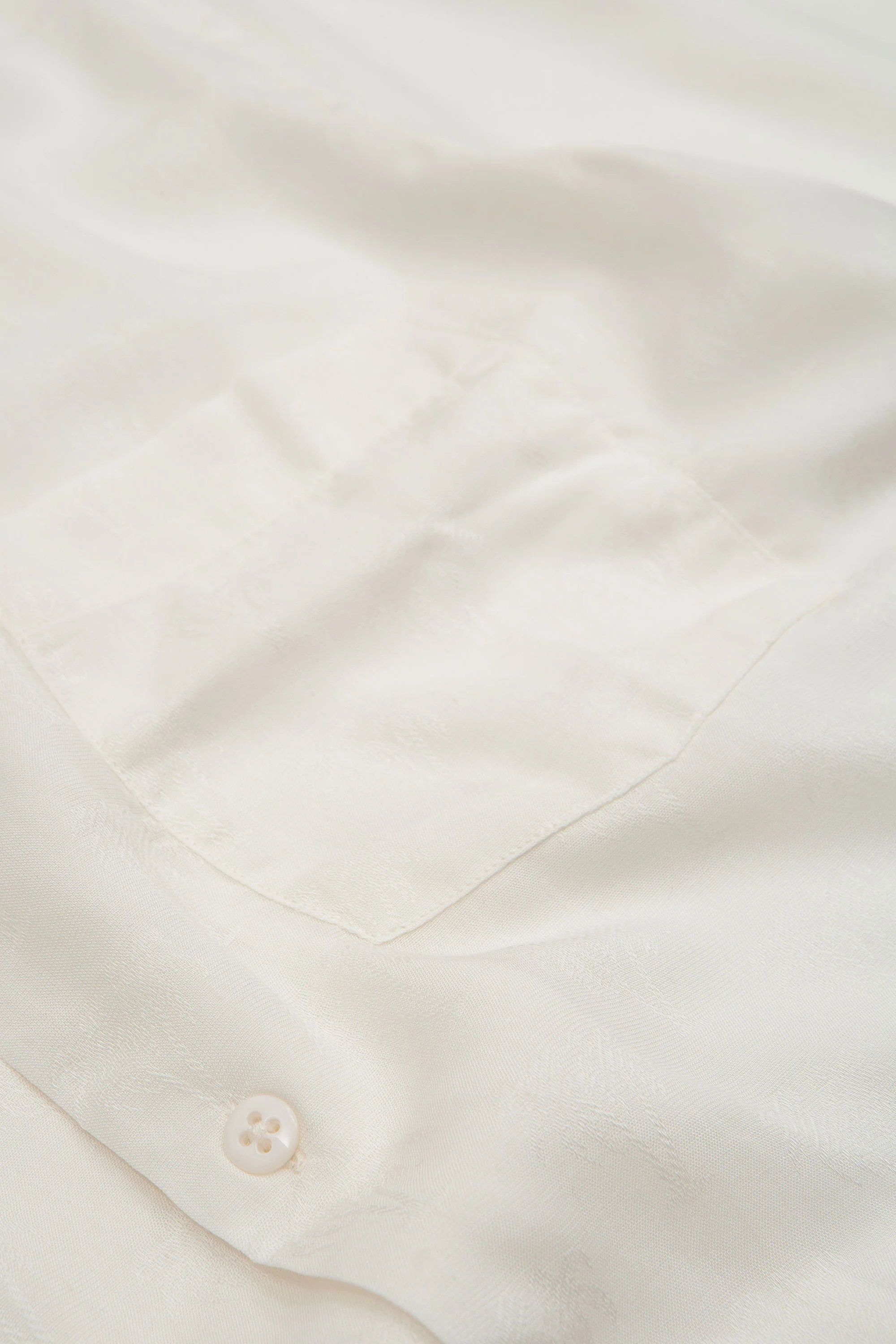 Modal Jacquard Palm Tree Shirt White - Image 4