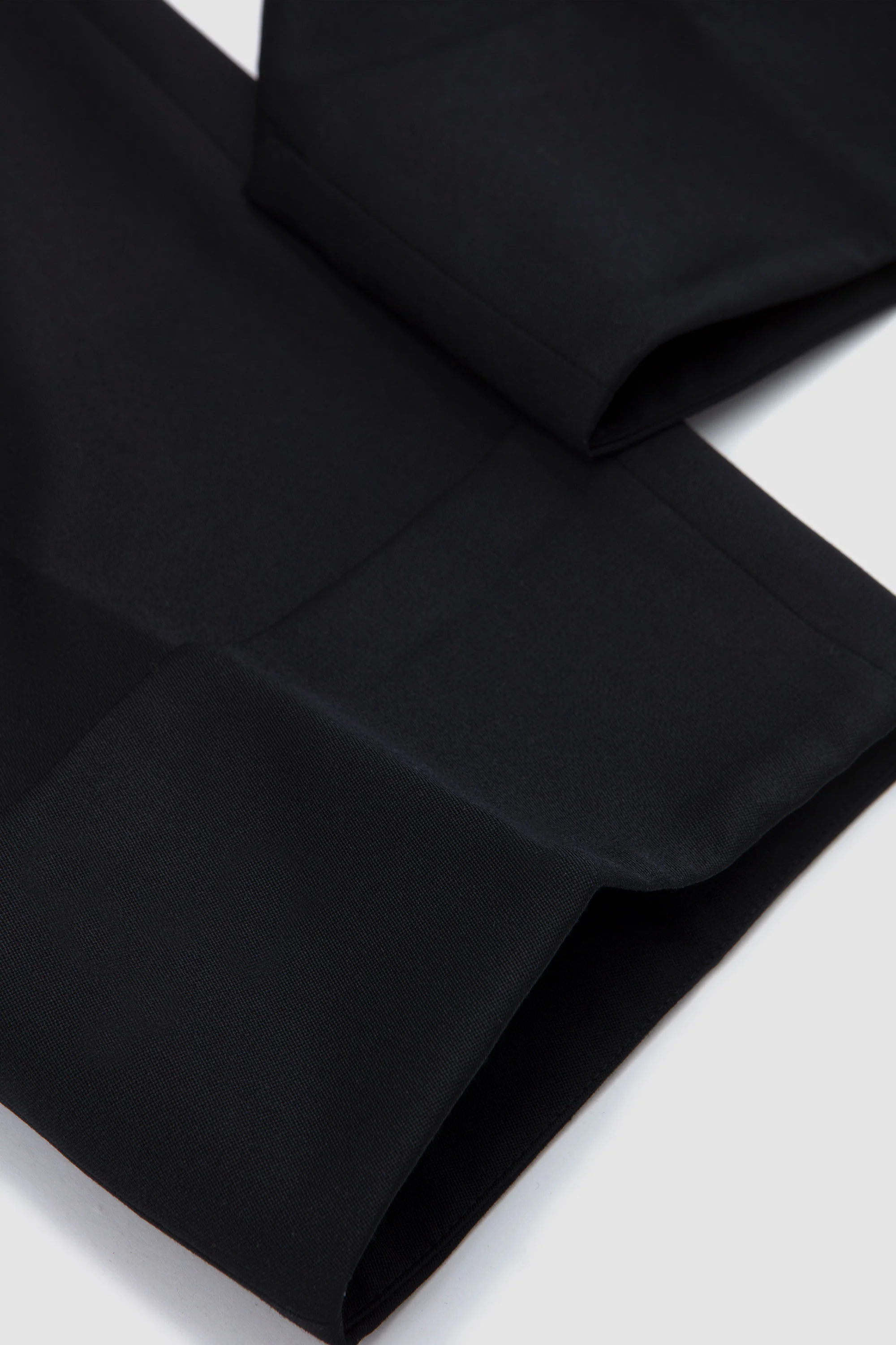 Cuffed Straight Leg Trousers Black - Image 6
