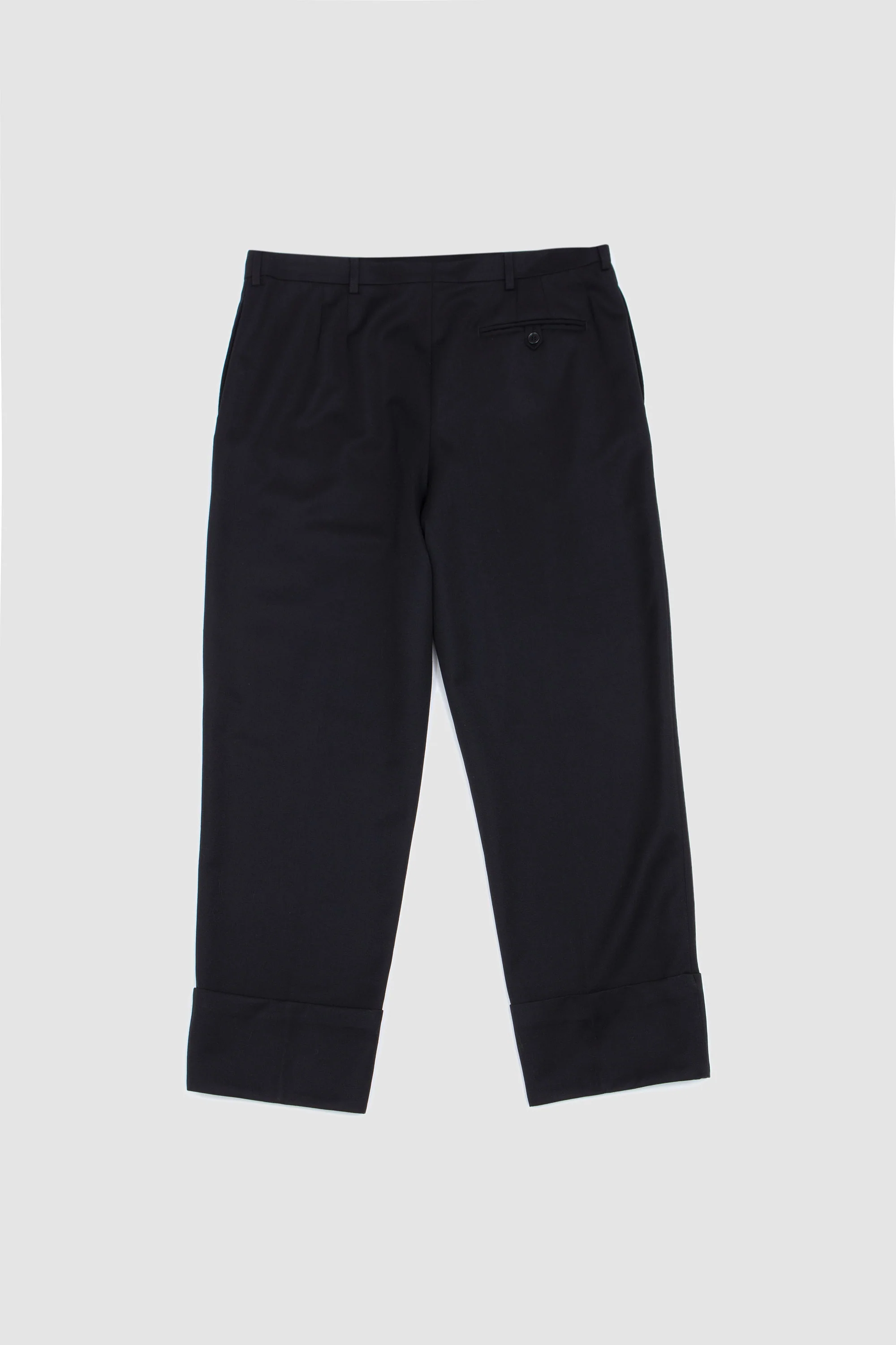 Cuffed Straight Leg Trousers Black - Image 7
