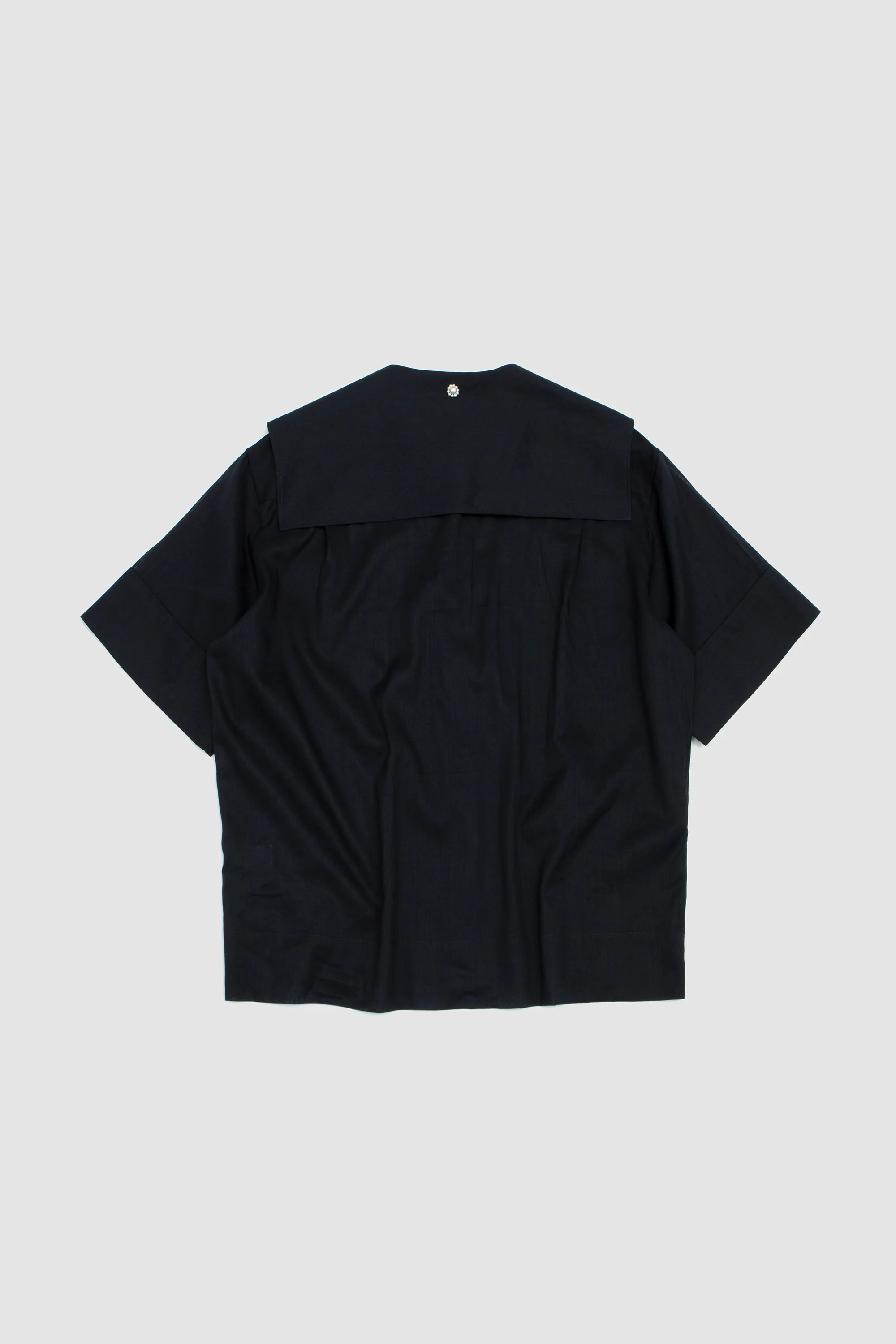 Embellished Boxy Shirt Black/ Pearl - Image 6