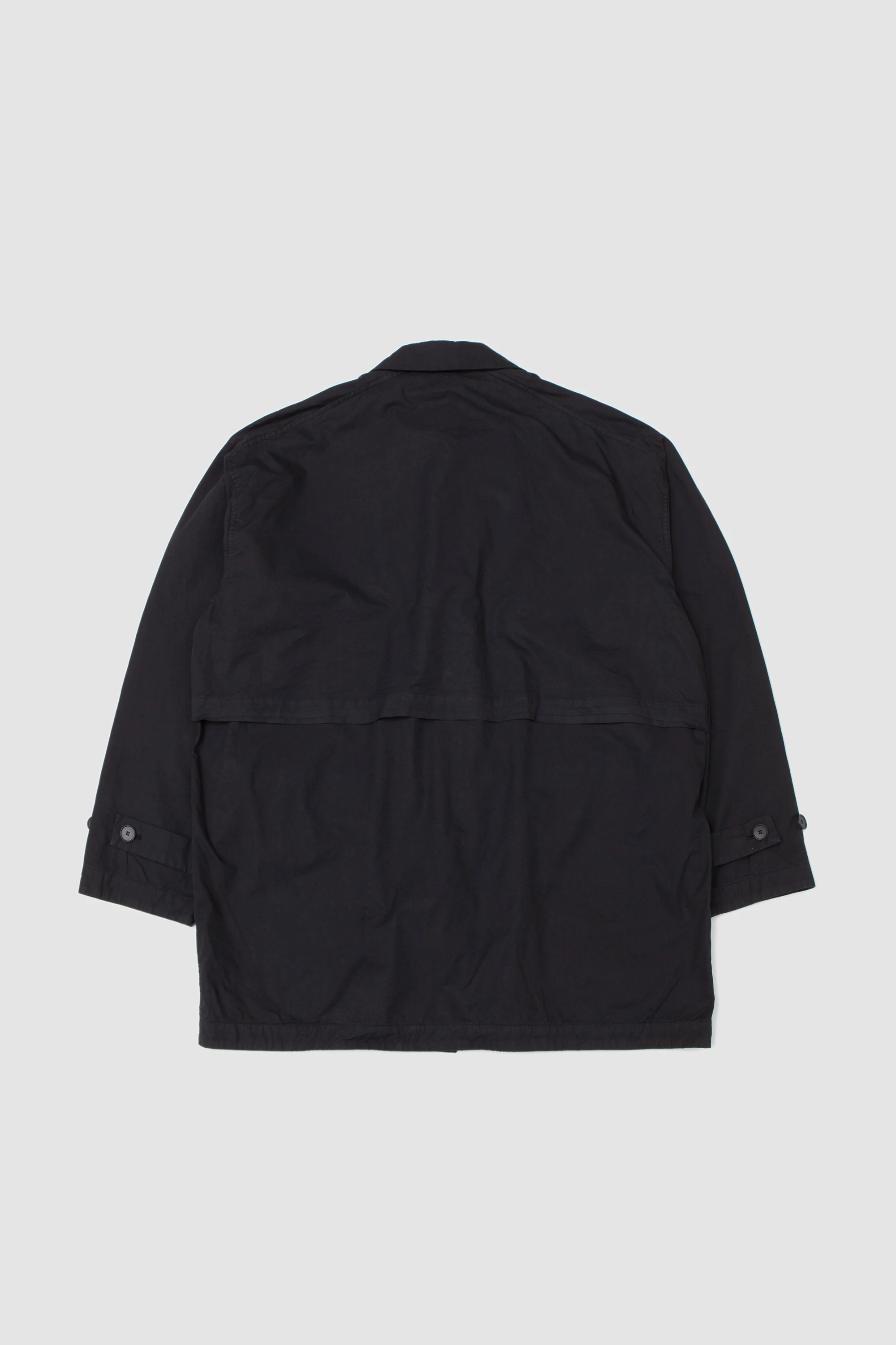 Garment-Dye Half Coat Black Navy - Image 5