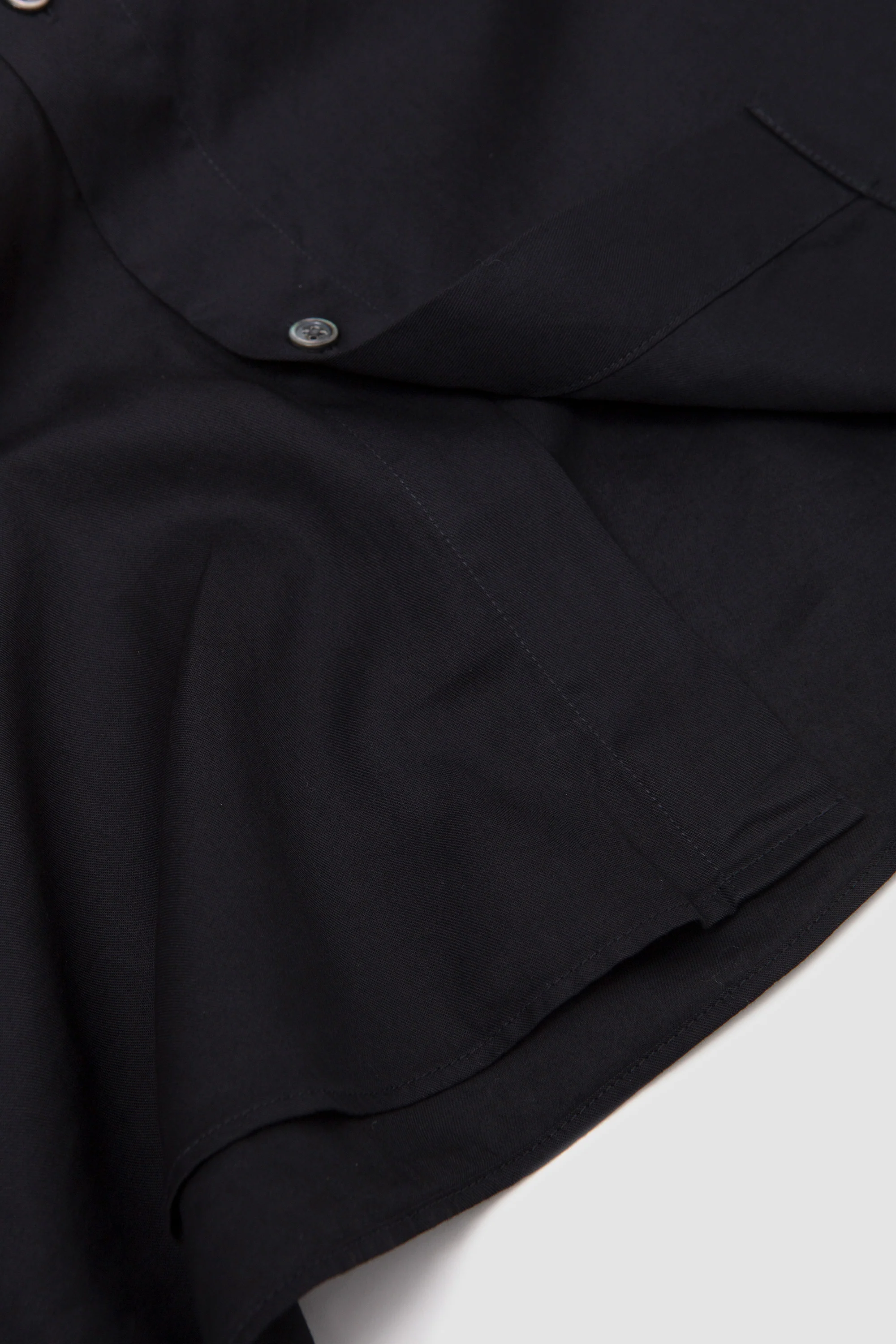 Garment-Dye Over Shirt Black Navy - Image 4