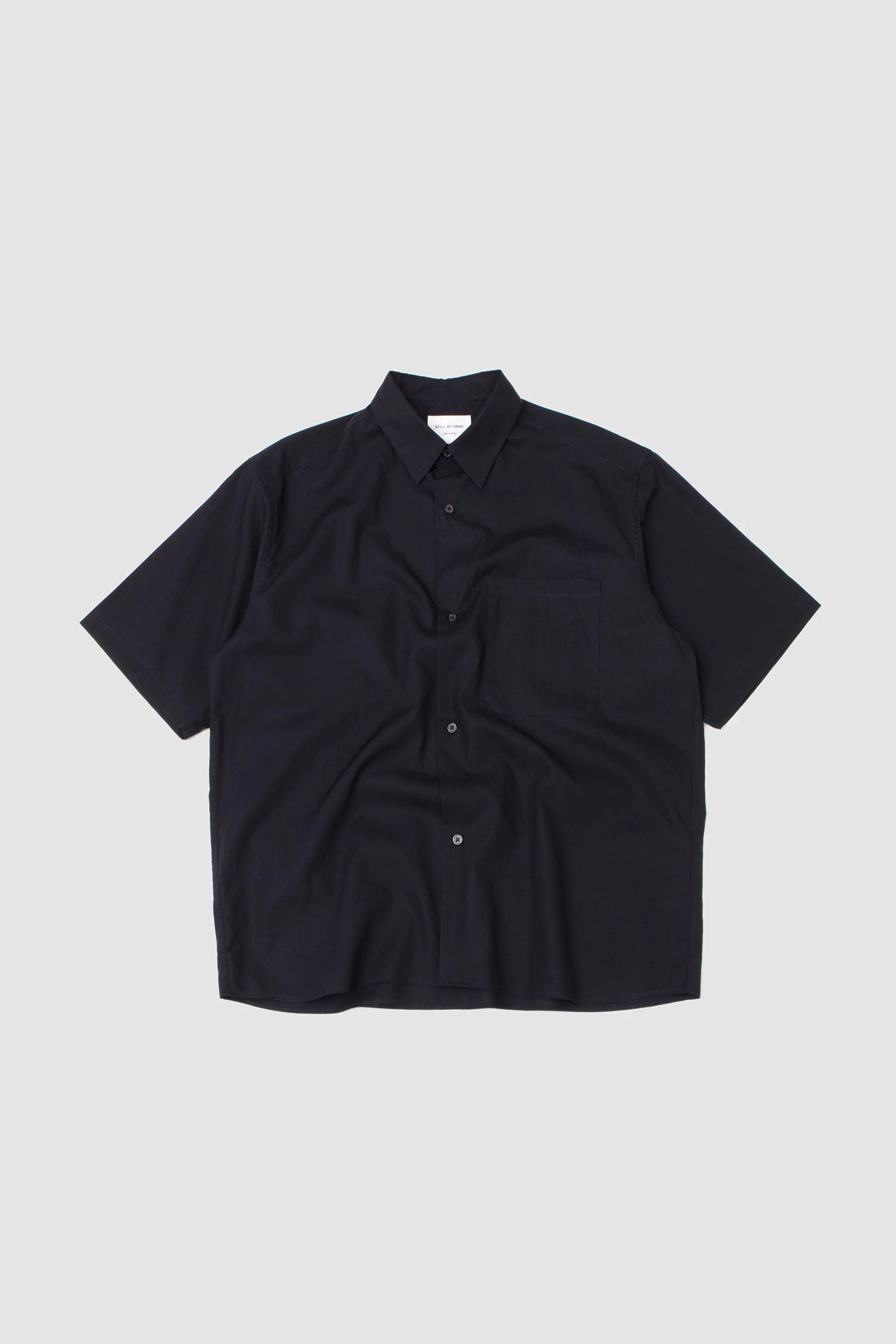 Half Sleeve Cotton Shirt Navy - Image 2