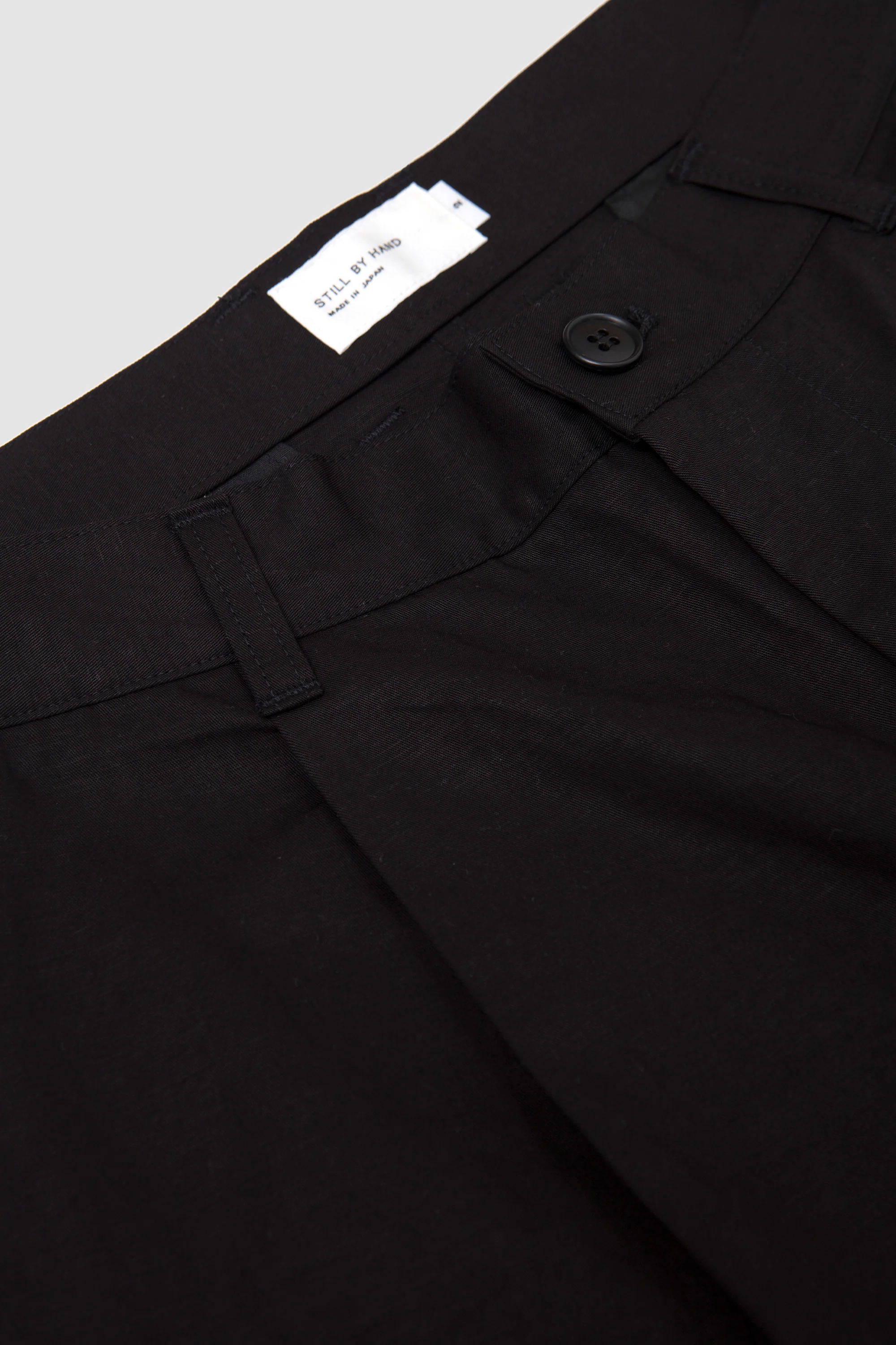 Linen Mixed Wide Shorts Black - Image 3