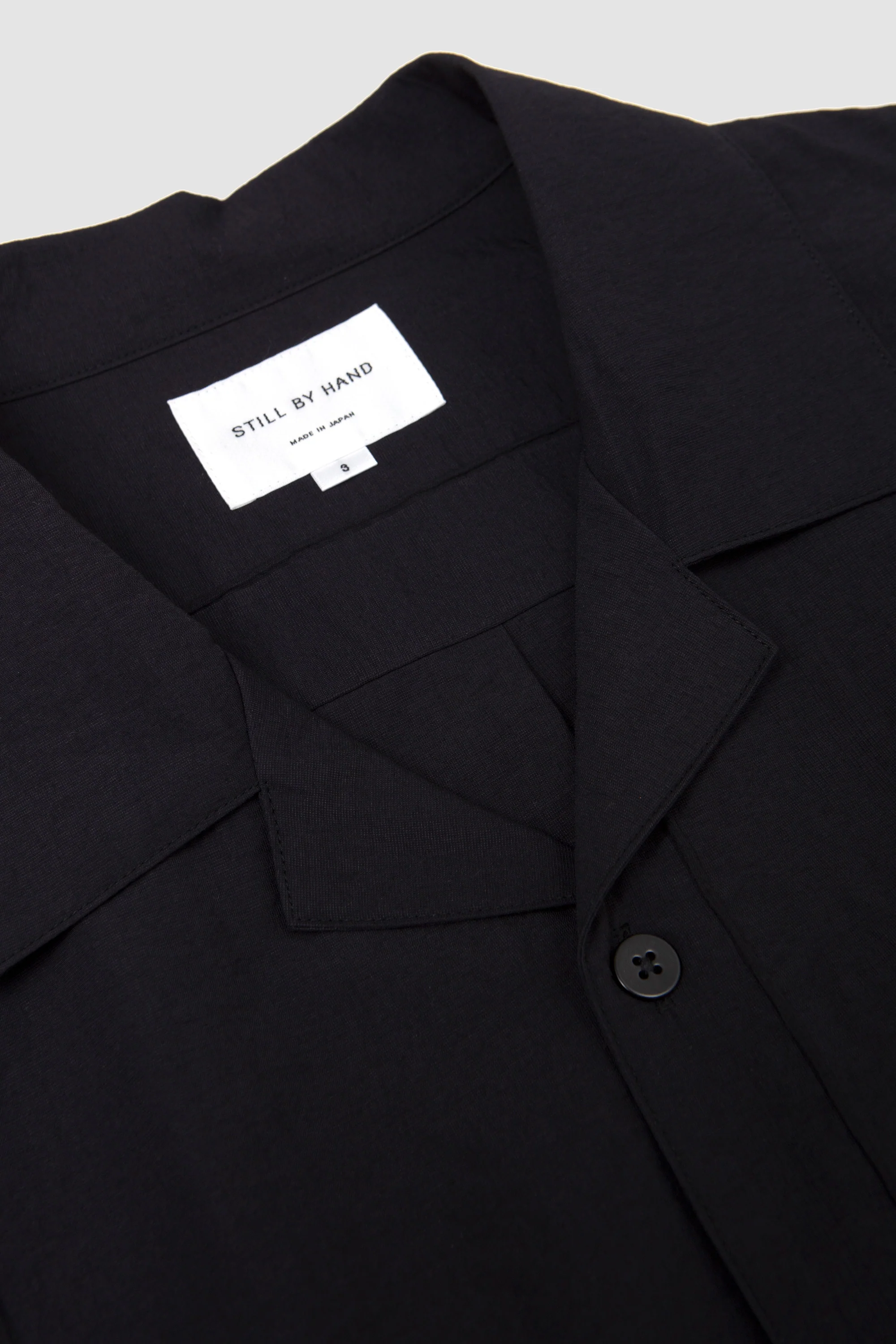 Pin Tuck Half Sleeve Shirt Black - Image 3