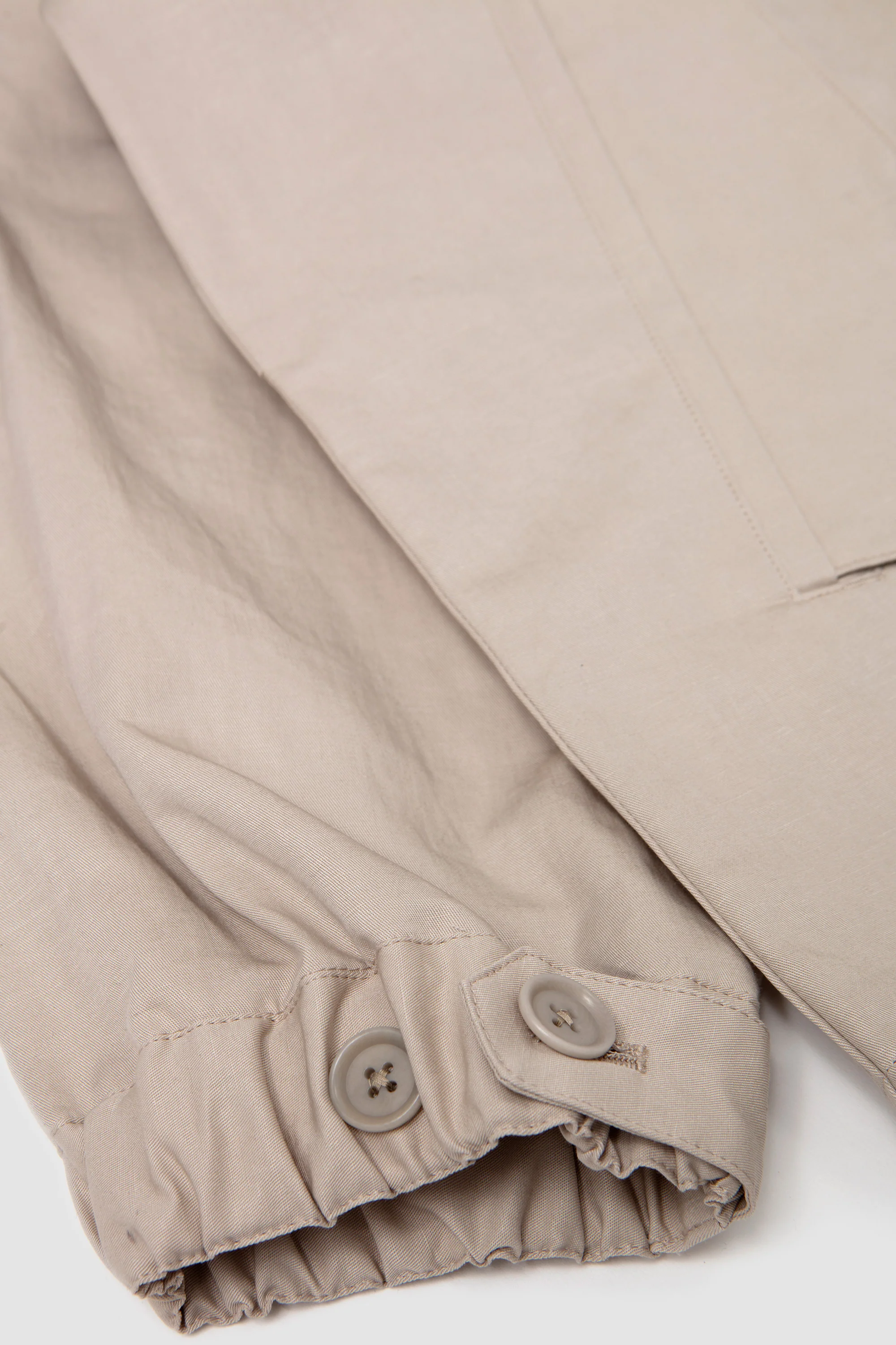 Stand Collar Blouson Taupe - Image 4
