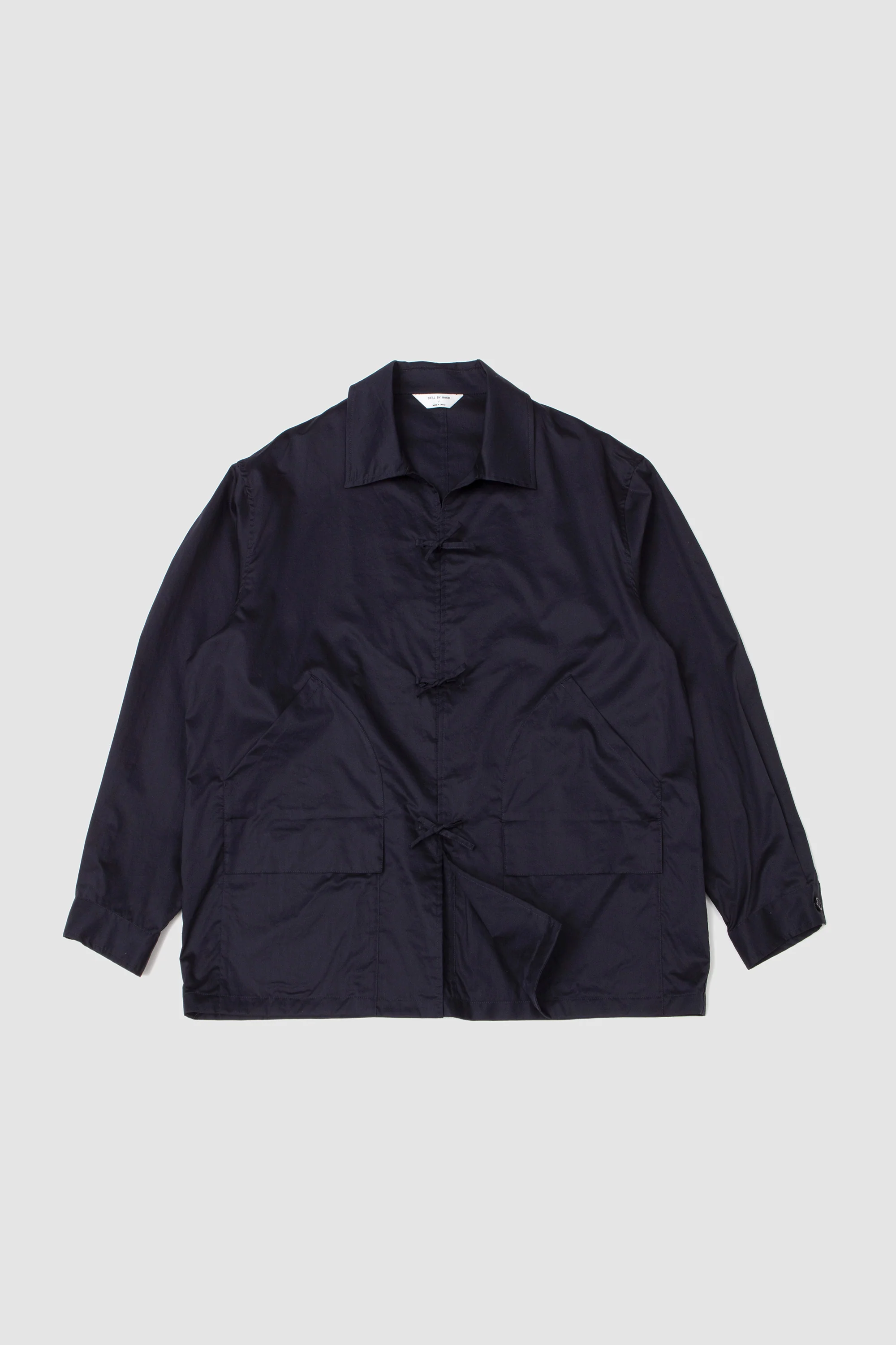 String Front Over Shirt Dark Navy