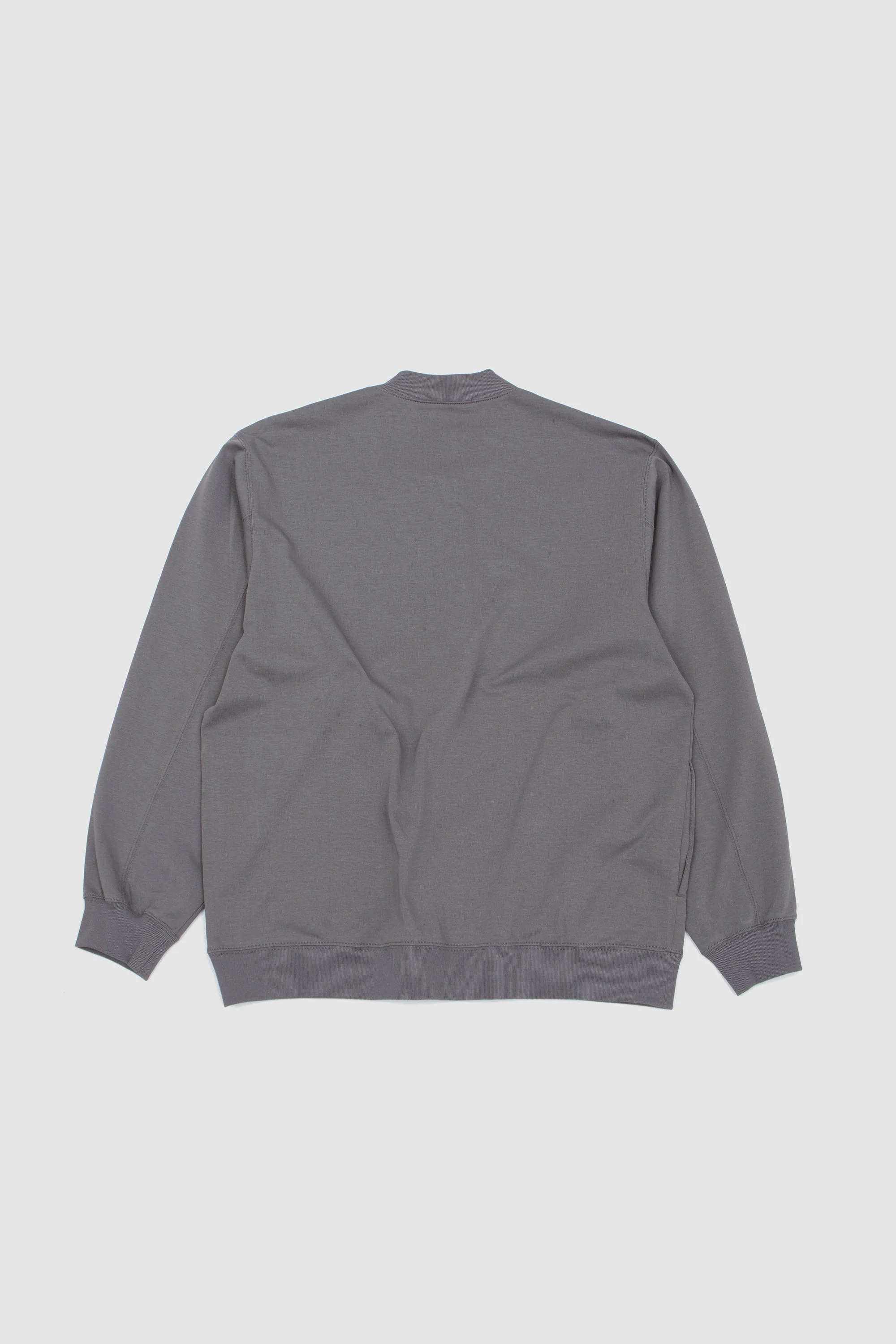 Zip Up Cotton Jumper Slate Grey - Image 5