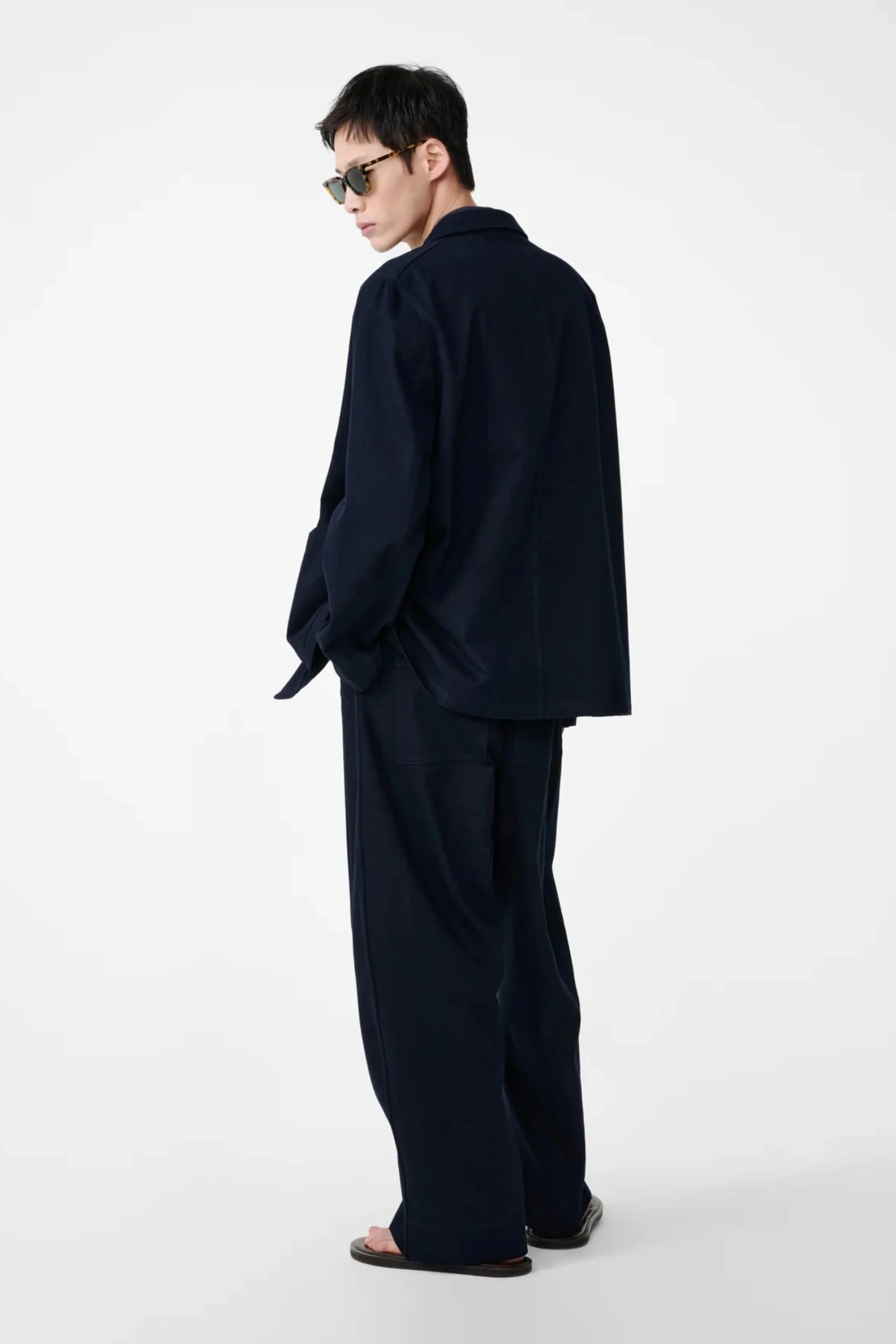 Marne Single Linen Mix Jacket Indigo - Image 5