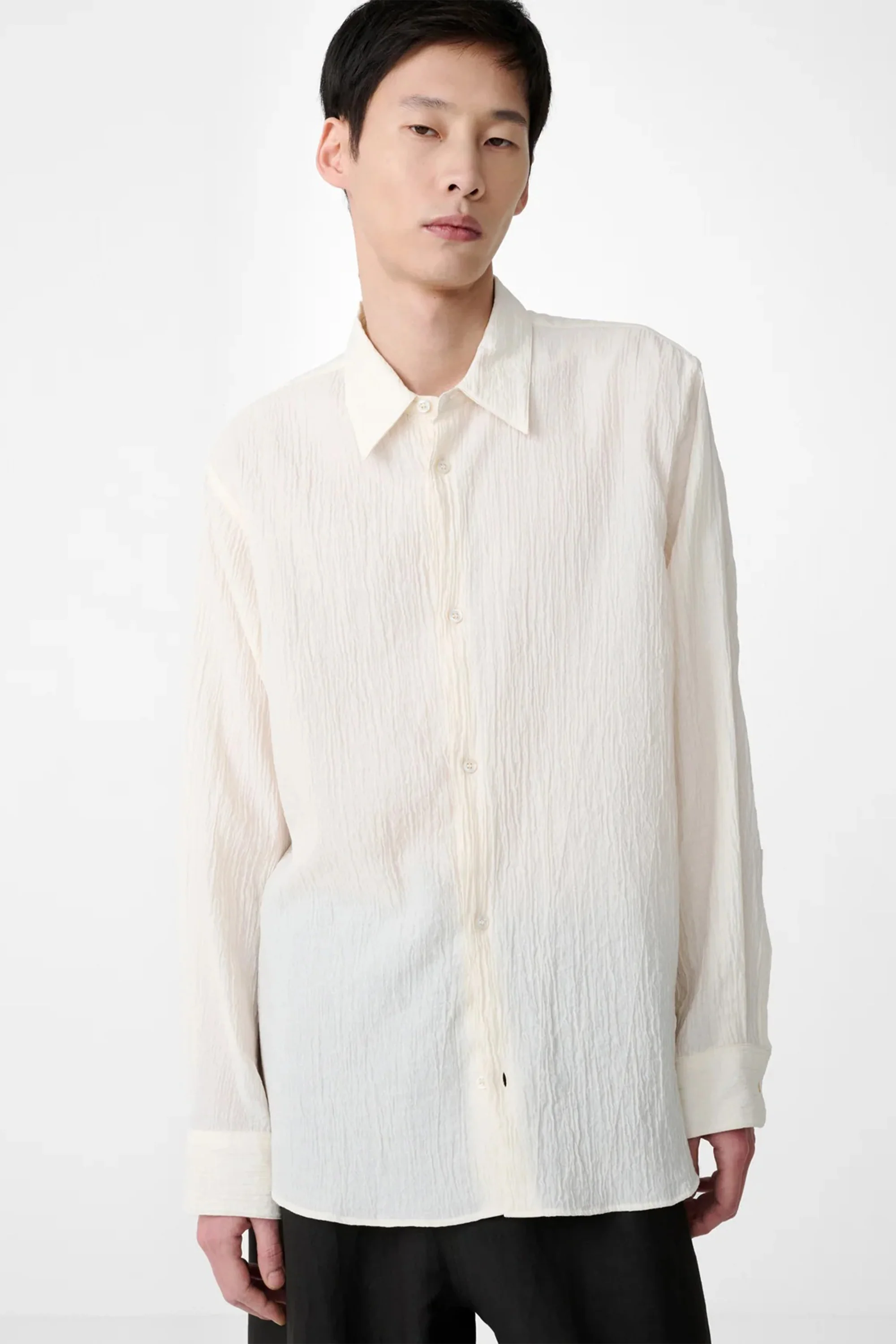 View Boxy Oversized Shirt Milk - Image 3