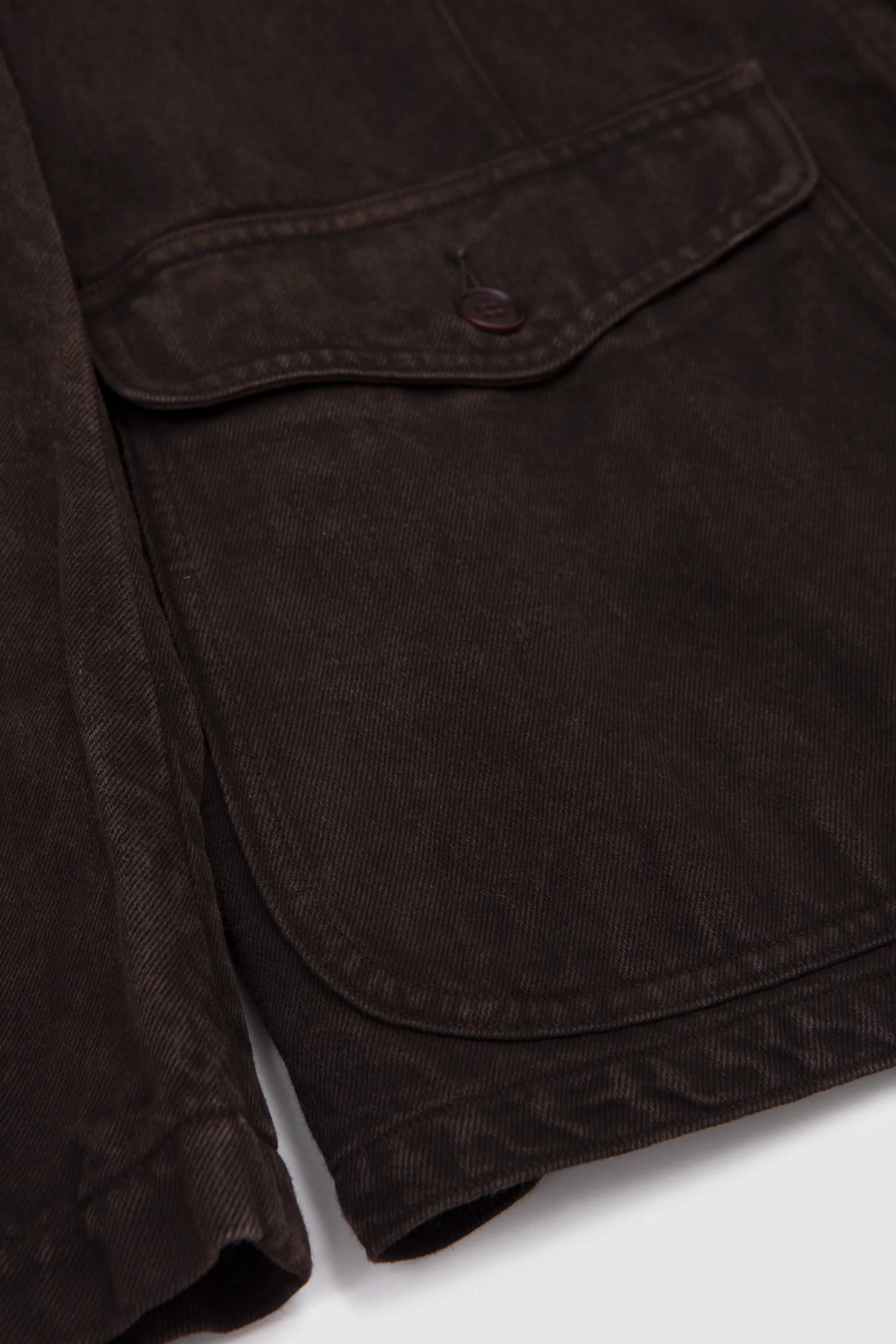Lot. 327 Modified Shawl Collar Jacket Mud Dyed Brown - Image 4