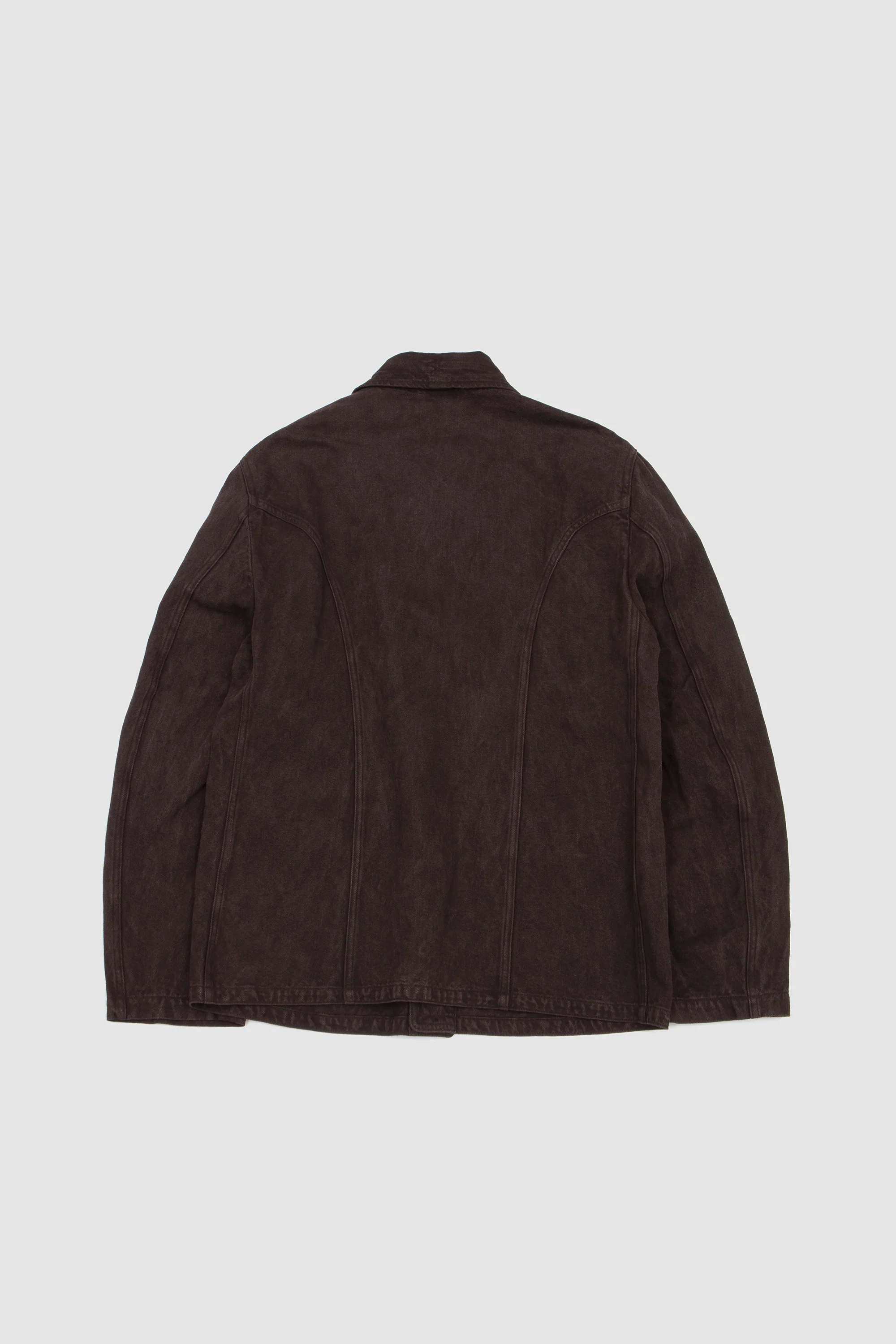 Lot. 327 Modified Shawl Collar Jacket Mud Dyed Brown - Image 5