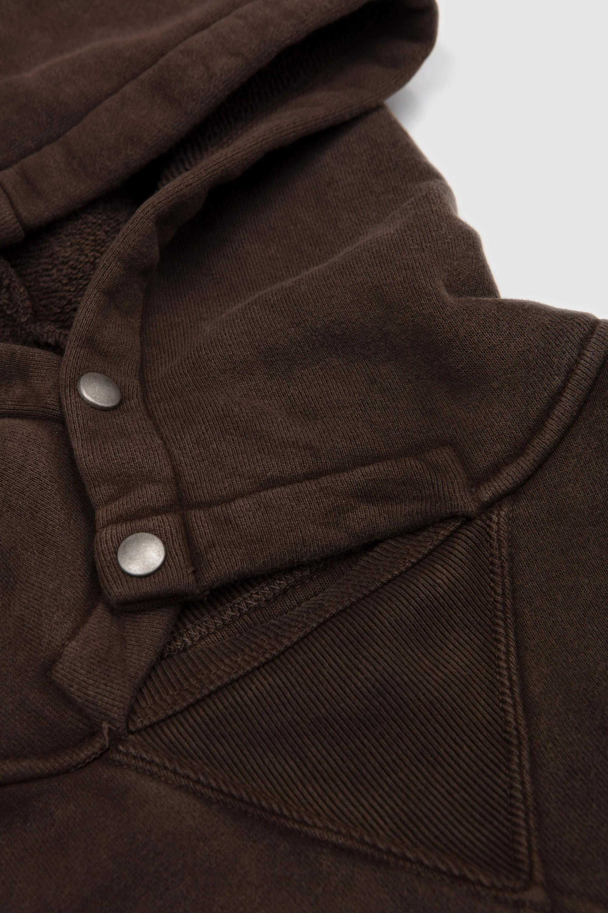 Lot. 620 After Hooded Sweatshirt Mud Dyed Brown - Image 3