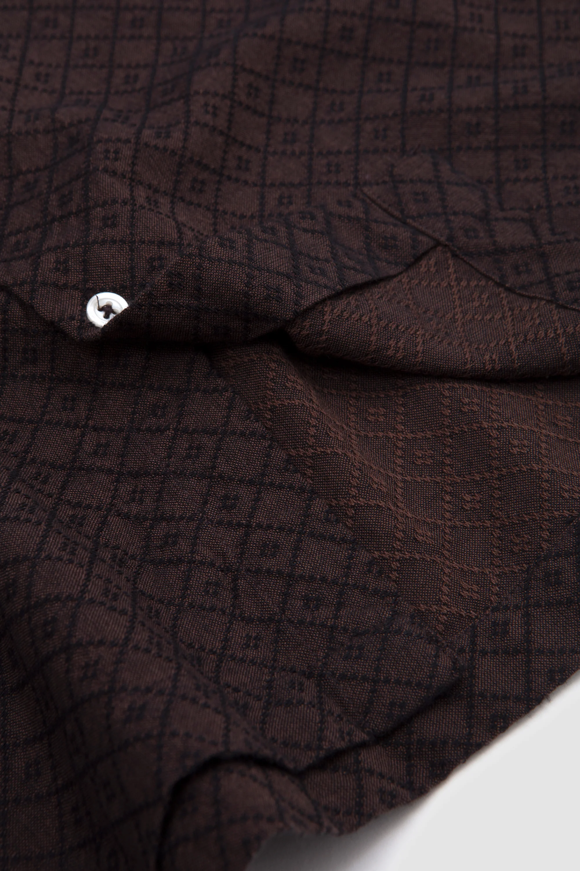 Lucky Shirt Diamond Dobby Brown - Image 4