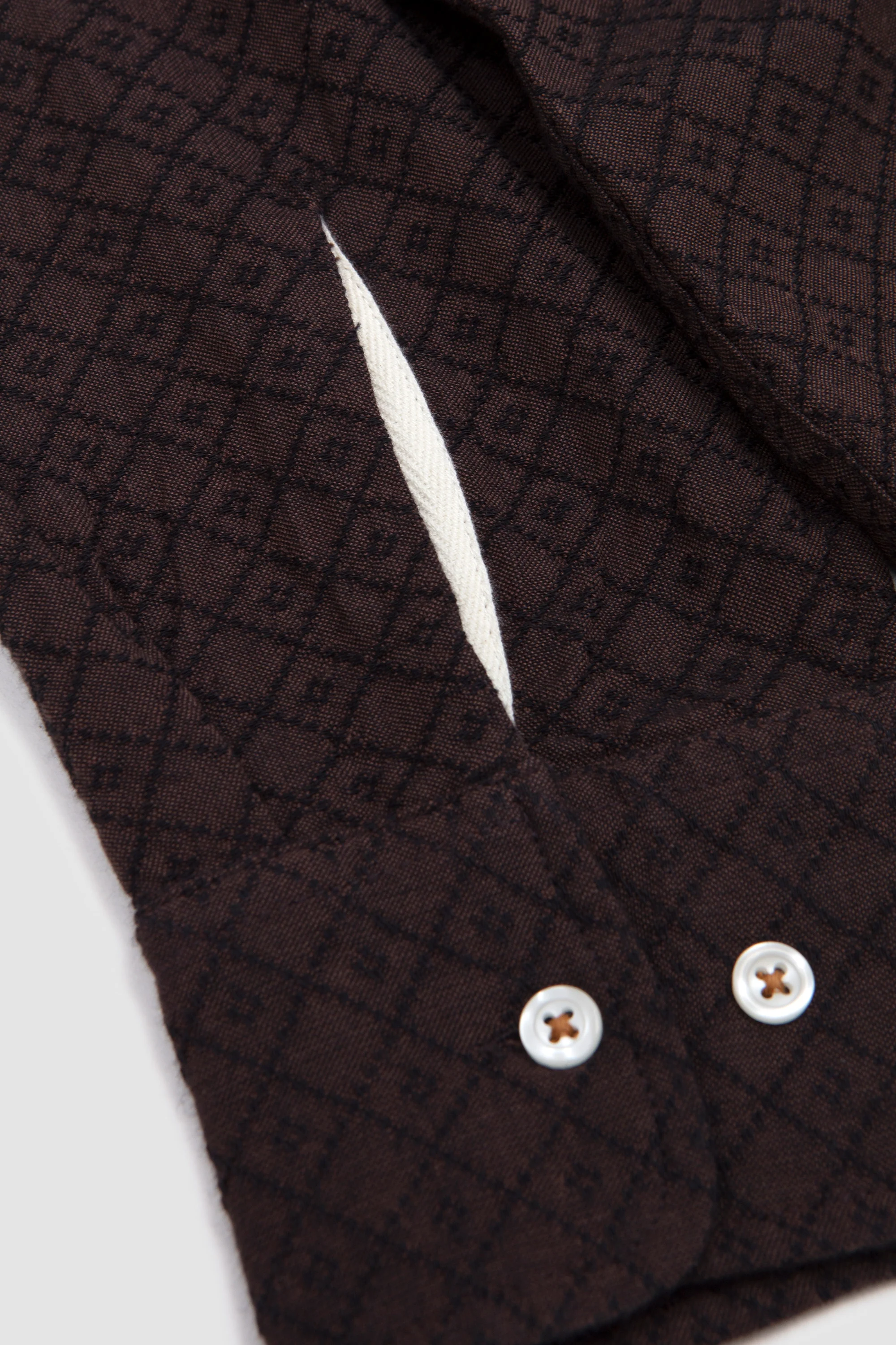 Lucky Shirt Diamond Dobby Brown - Image 5