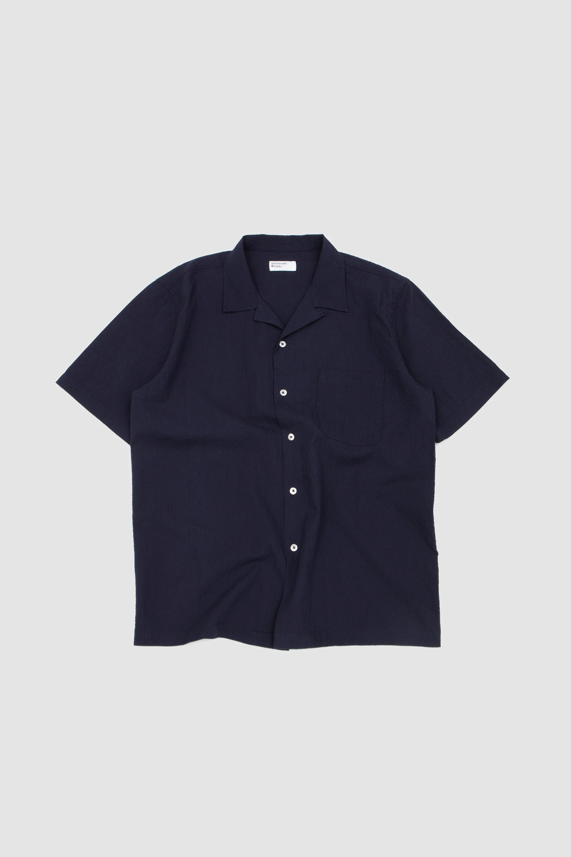 Road Shirt Seersucker Shirting Navy - Image 2