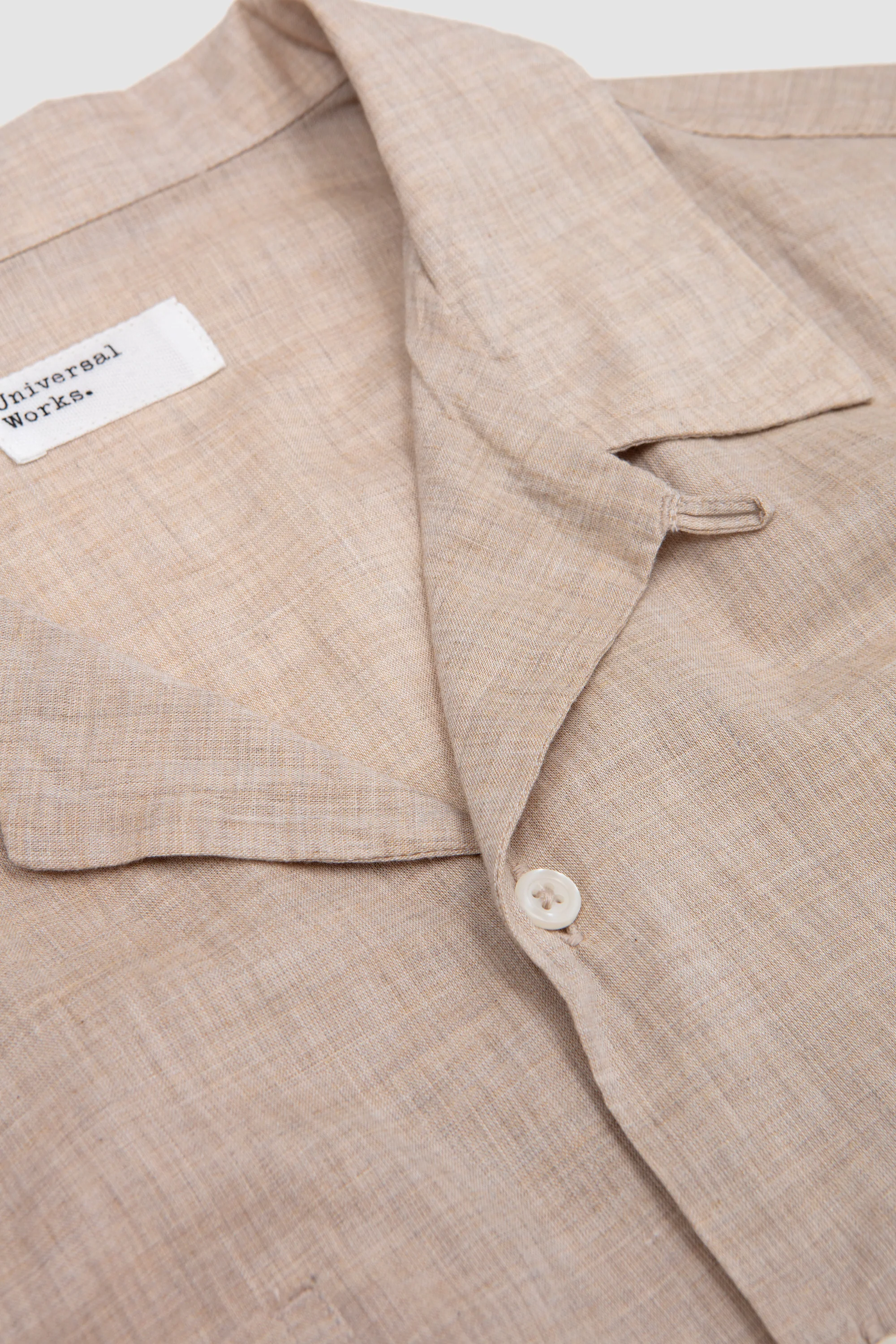 Sal Road Shirt Fine Org. Cotton Beige - Image 3