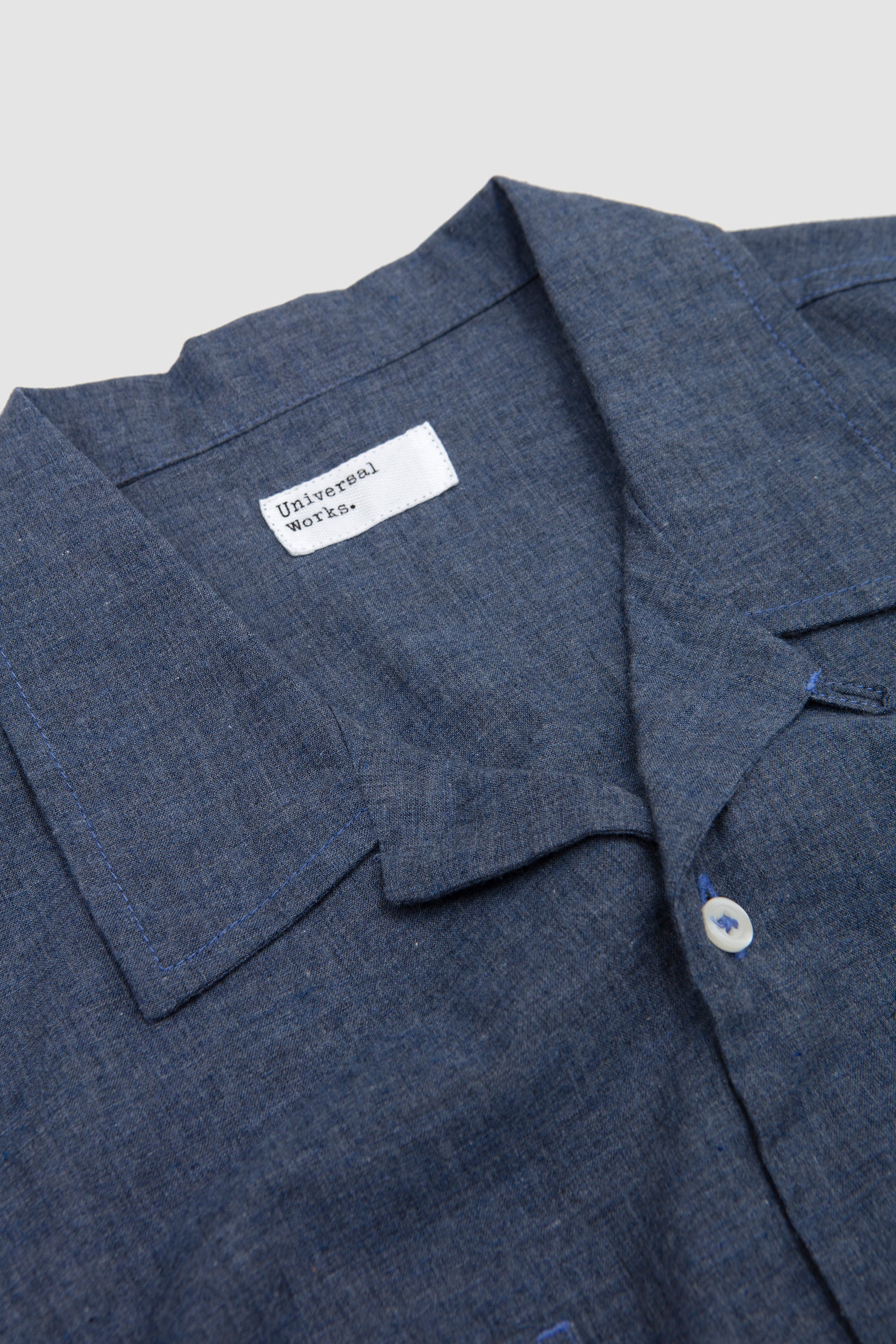 Sal Road Shirt Fine Org. Cotton Indigo - Image 3