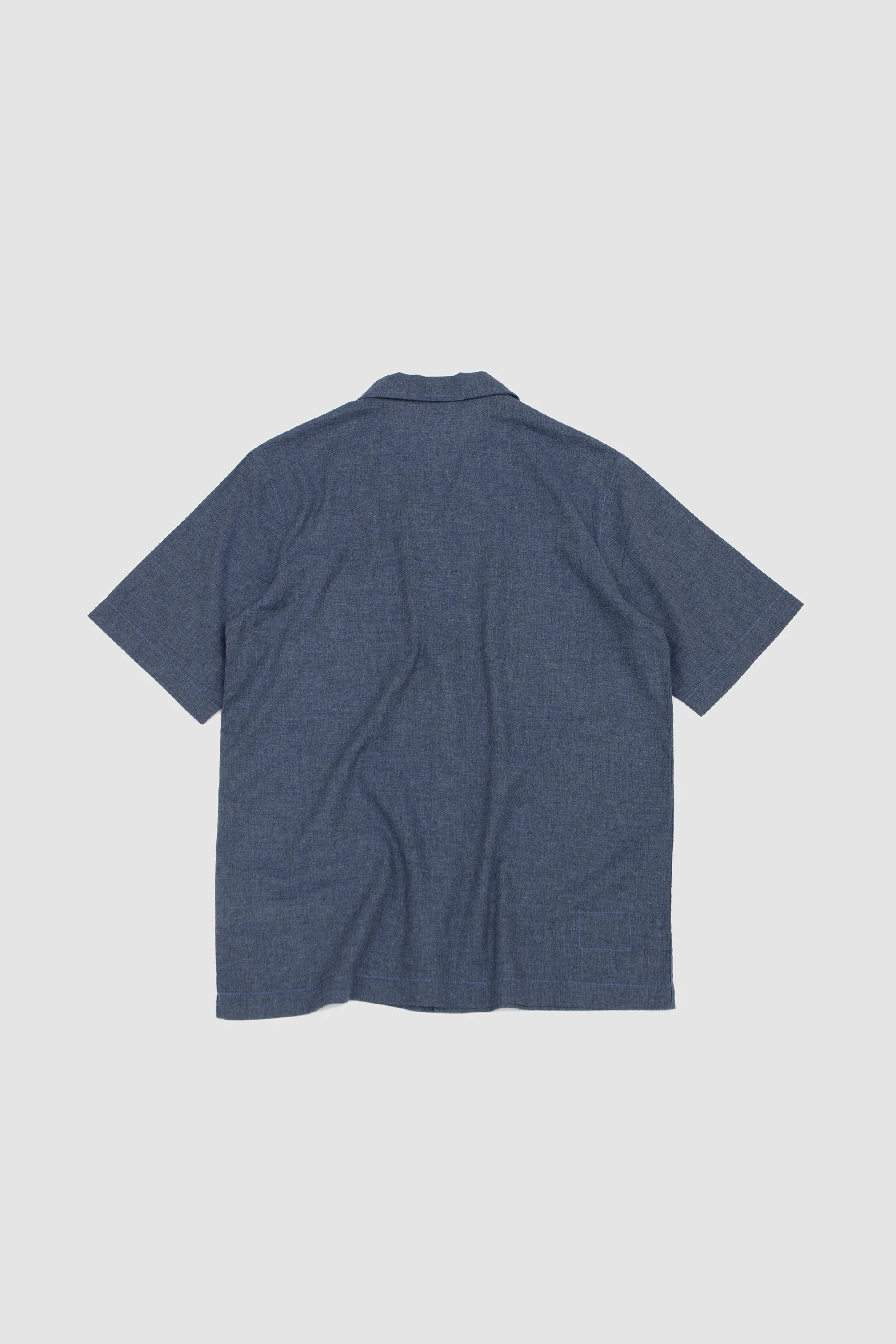 Sal Road Shirt Fine Org. Cotton Indigo - Image 5