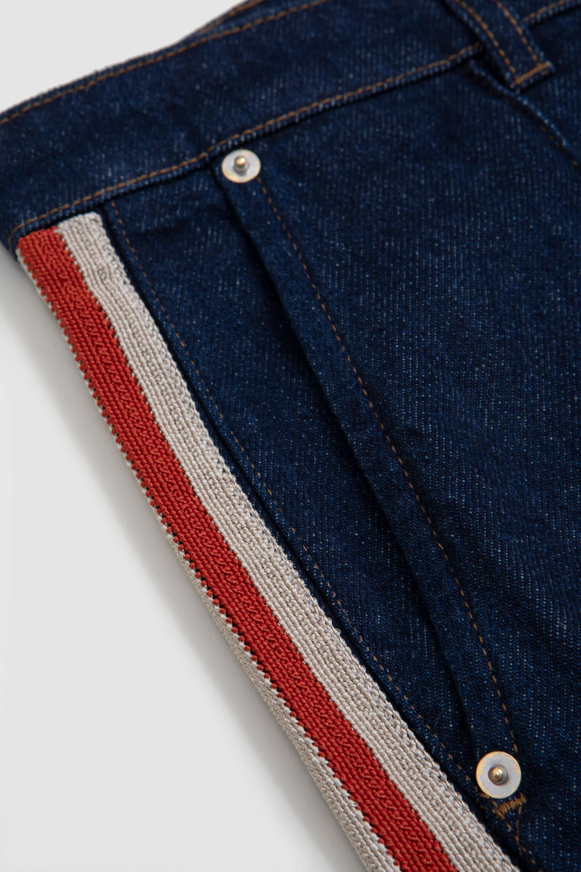 Shadow Denim Trouser Raw Denim Deep Blue - Image 3